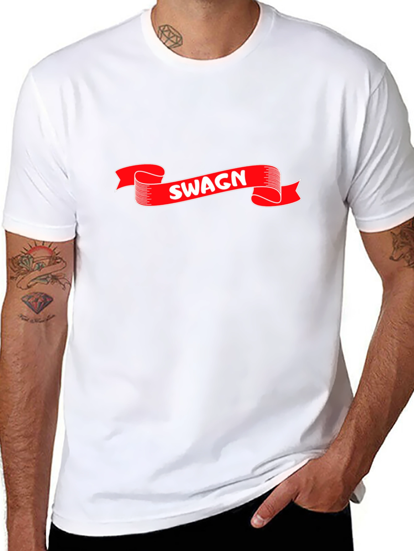 Swagn Graphic T-Shirt - Stylish Black Tee