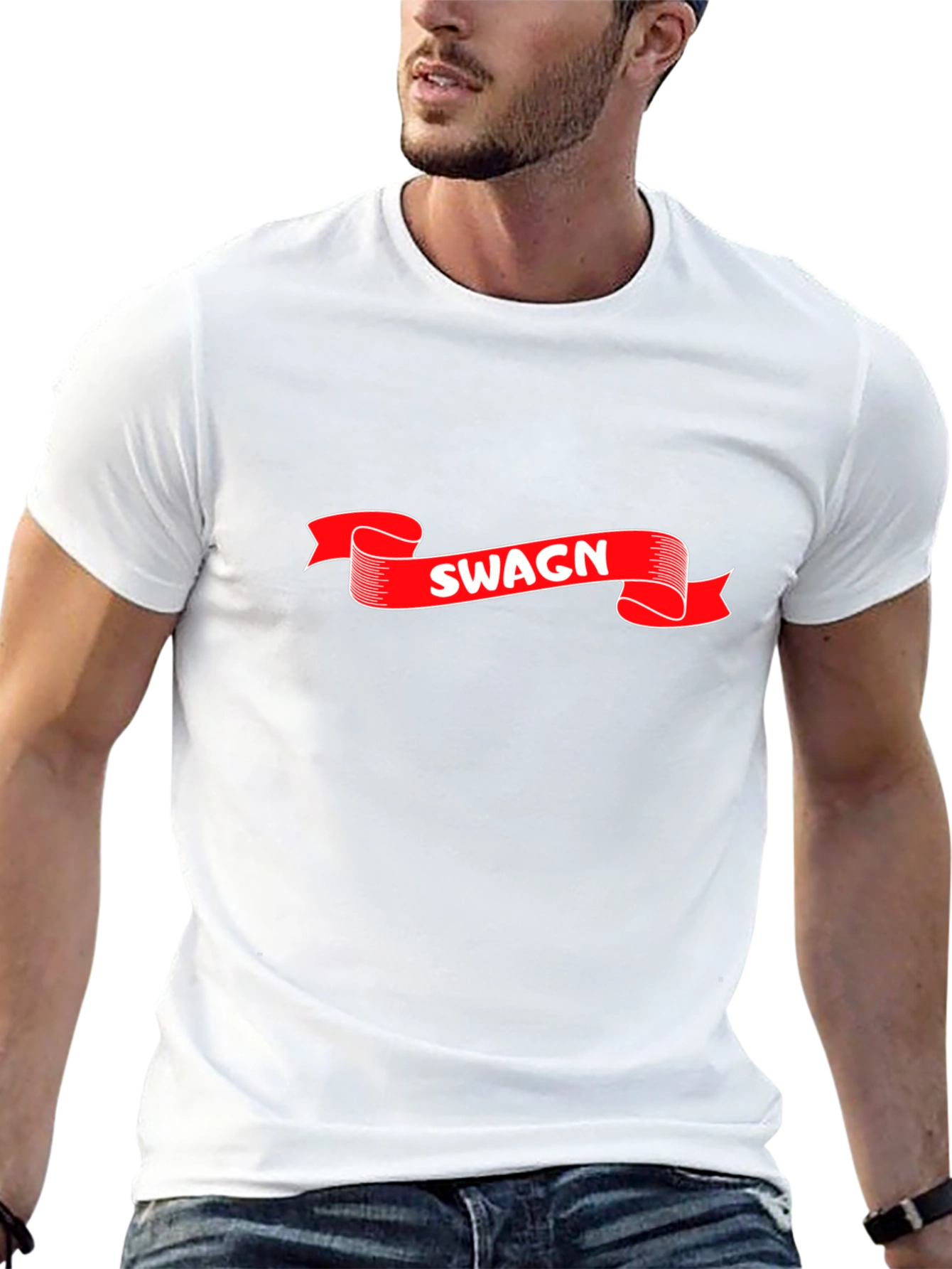 Swagn Graphic T-Shirt - Stylish Black Tee
