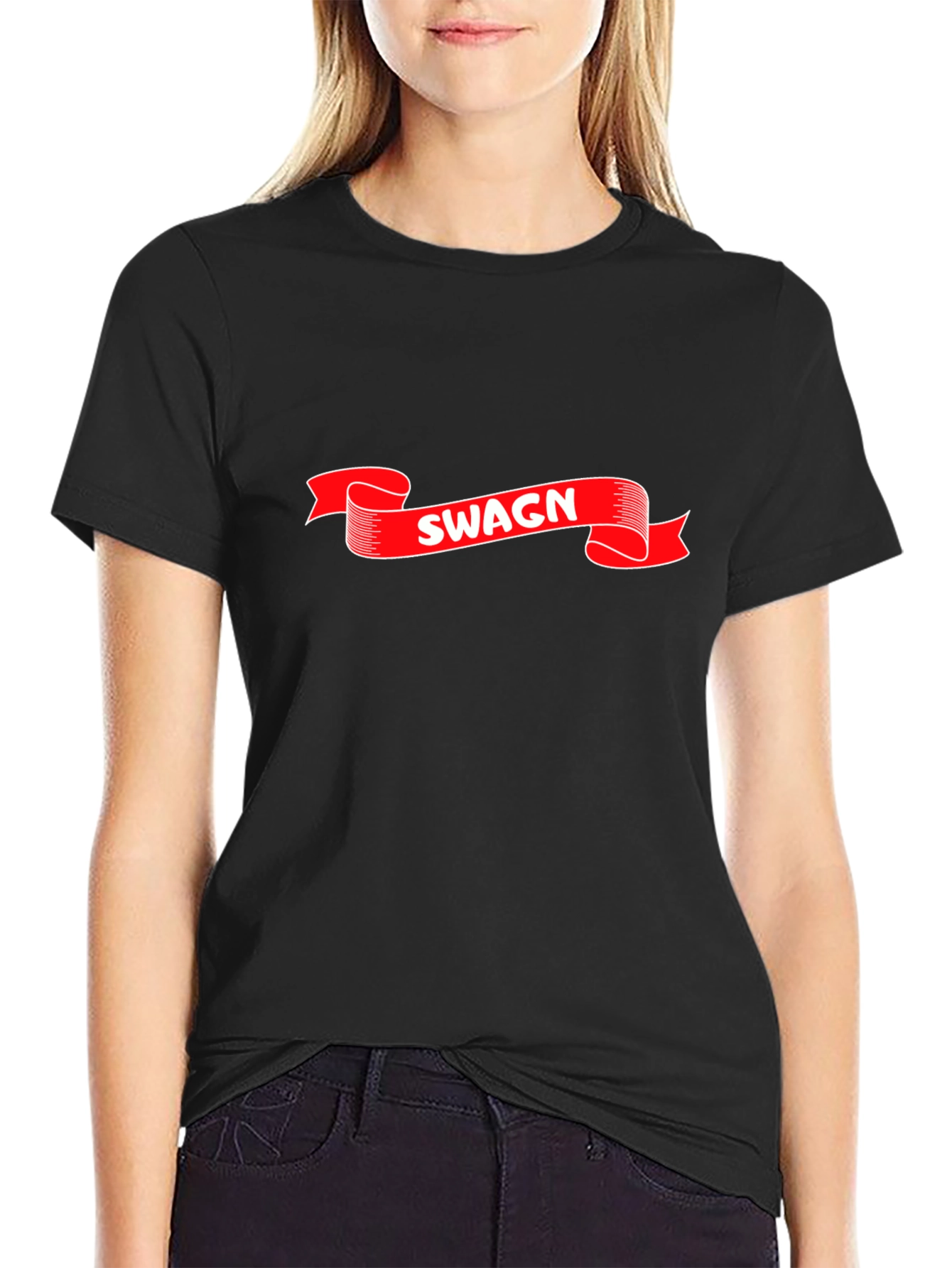Swagn Graphic T-Shirt - Stylish Black Tee