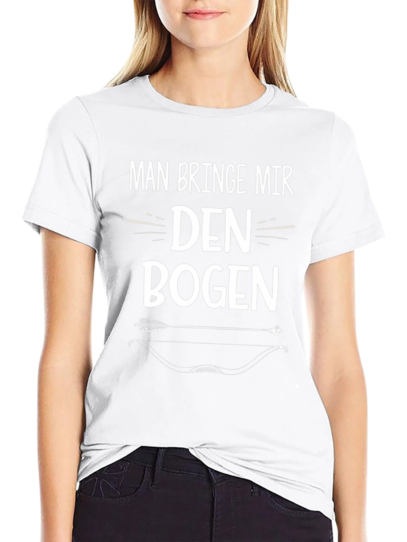Archery Bow & Arrow T-Shirt - Funny German Slogan