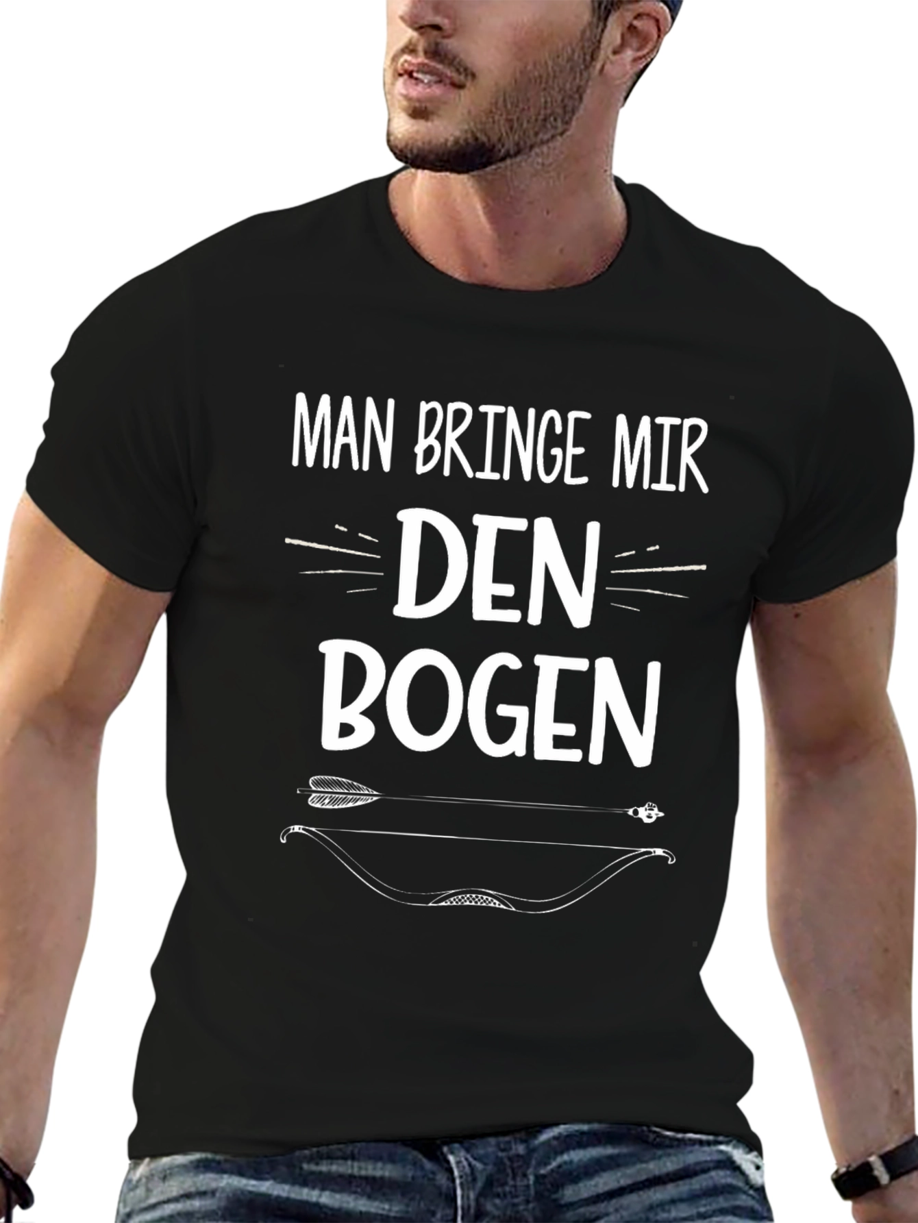 Archery Bow & Arrow T-Shirt - Funny German Slogan