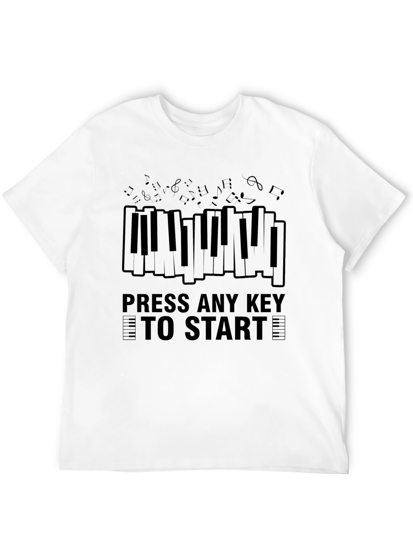 Musical Piano Keys Graphic T-Shirt