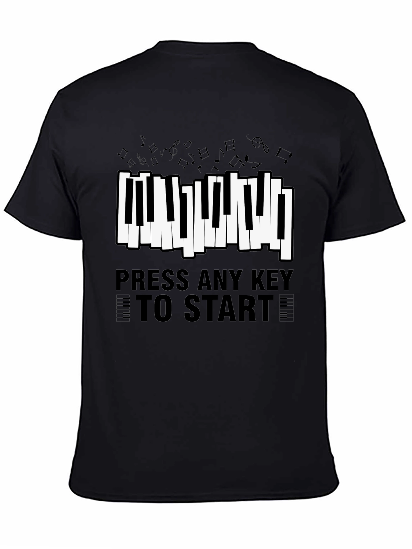 Musical Piano Keys Graphic T-Shirt