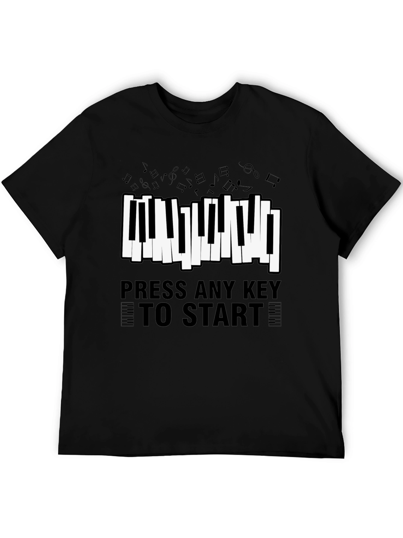 Musical Piano Keys Graphic T-Shirt