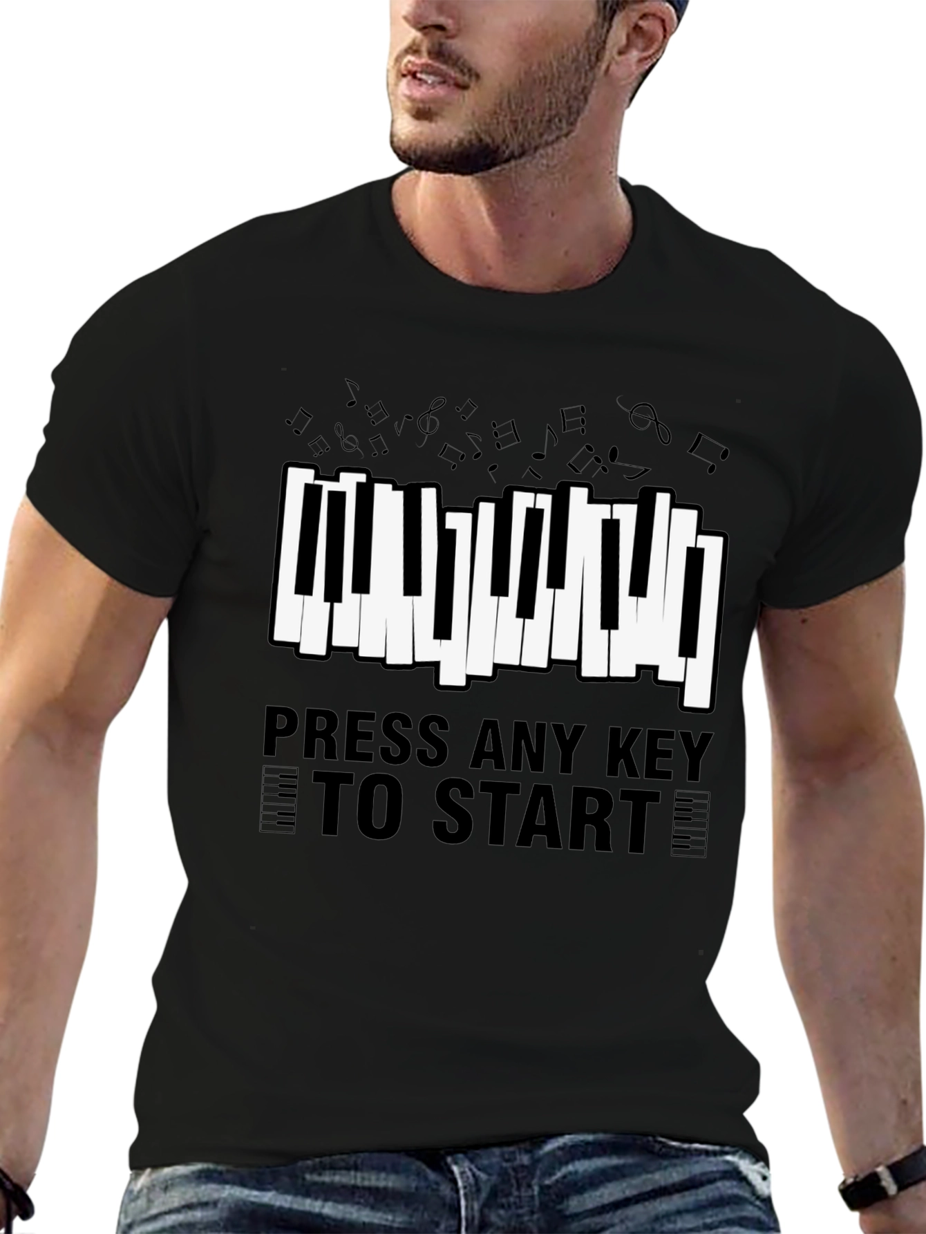 Musical Piano Keys Graphic T-Shirt