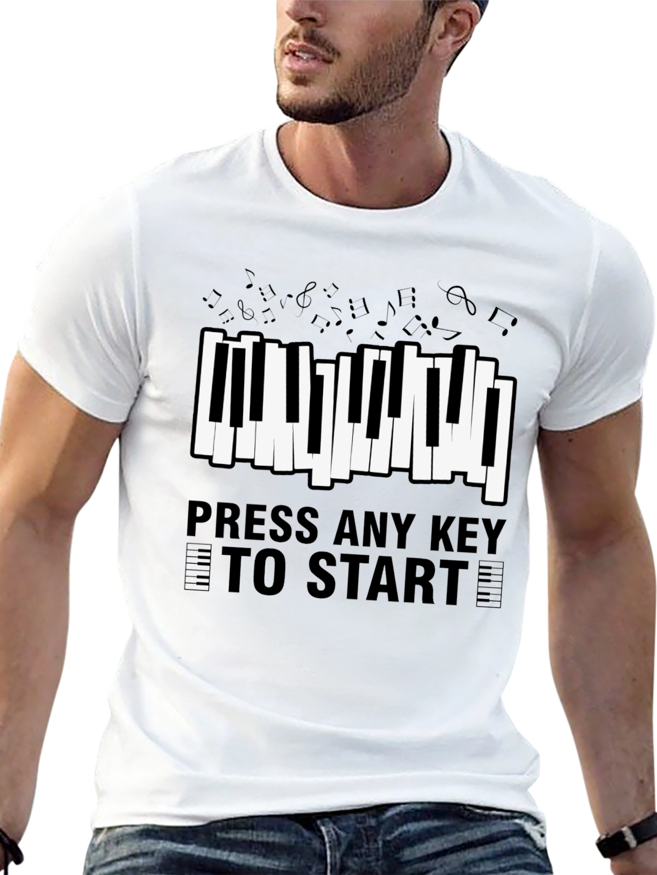 Musical Piano Keys Graphic T-Shirt