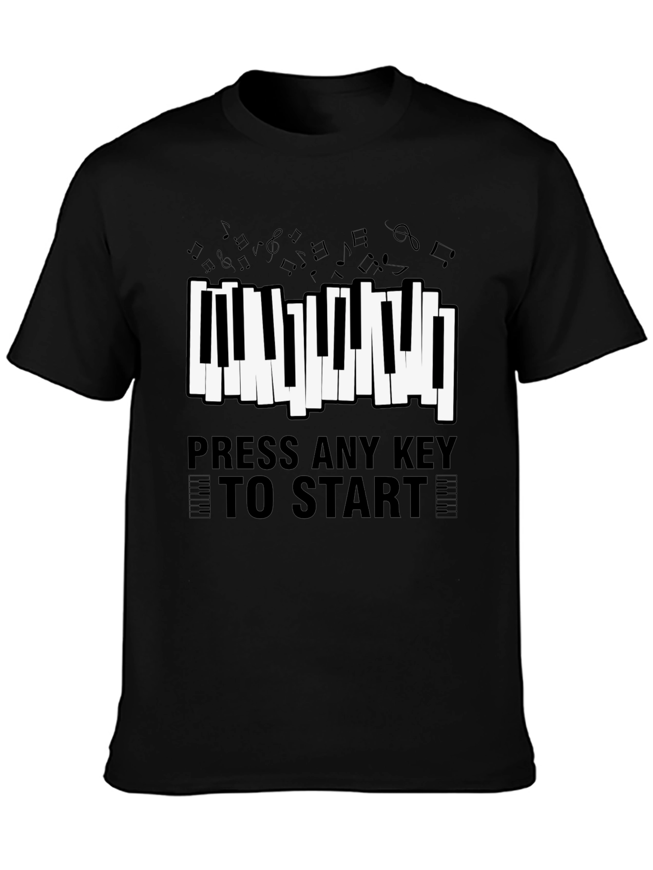 Musical Piano Keys Graphic T-Shirt