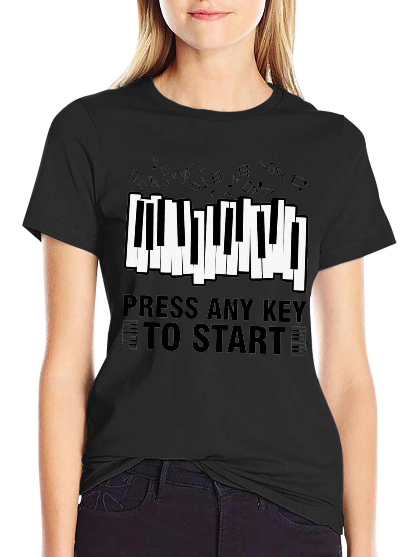 Musical Piano Keys Graphic T-Shirt