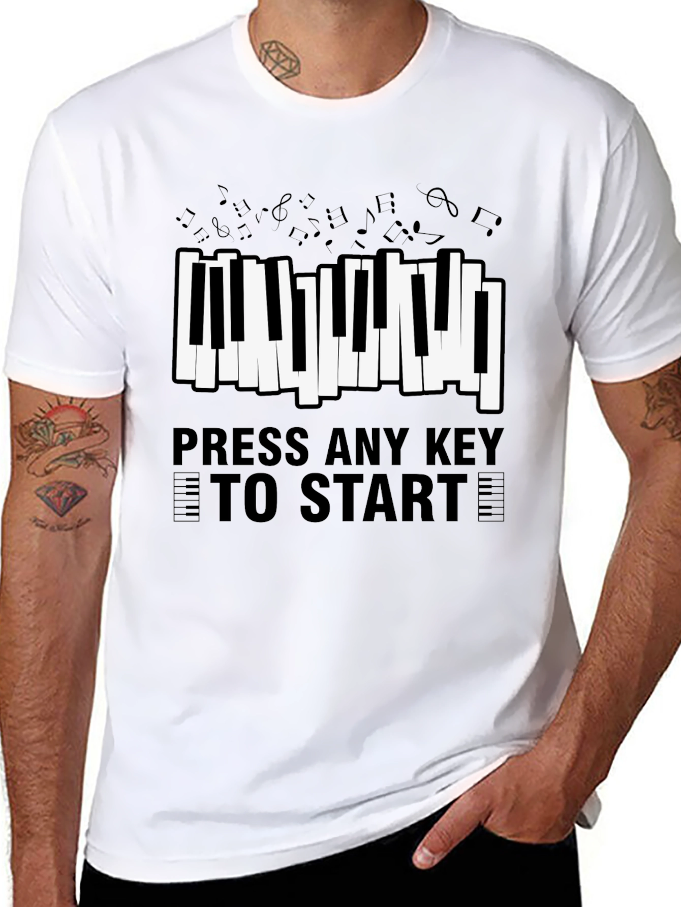 Musical Piano Keys Graphic T-Shirt