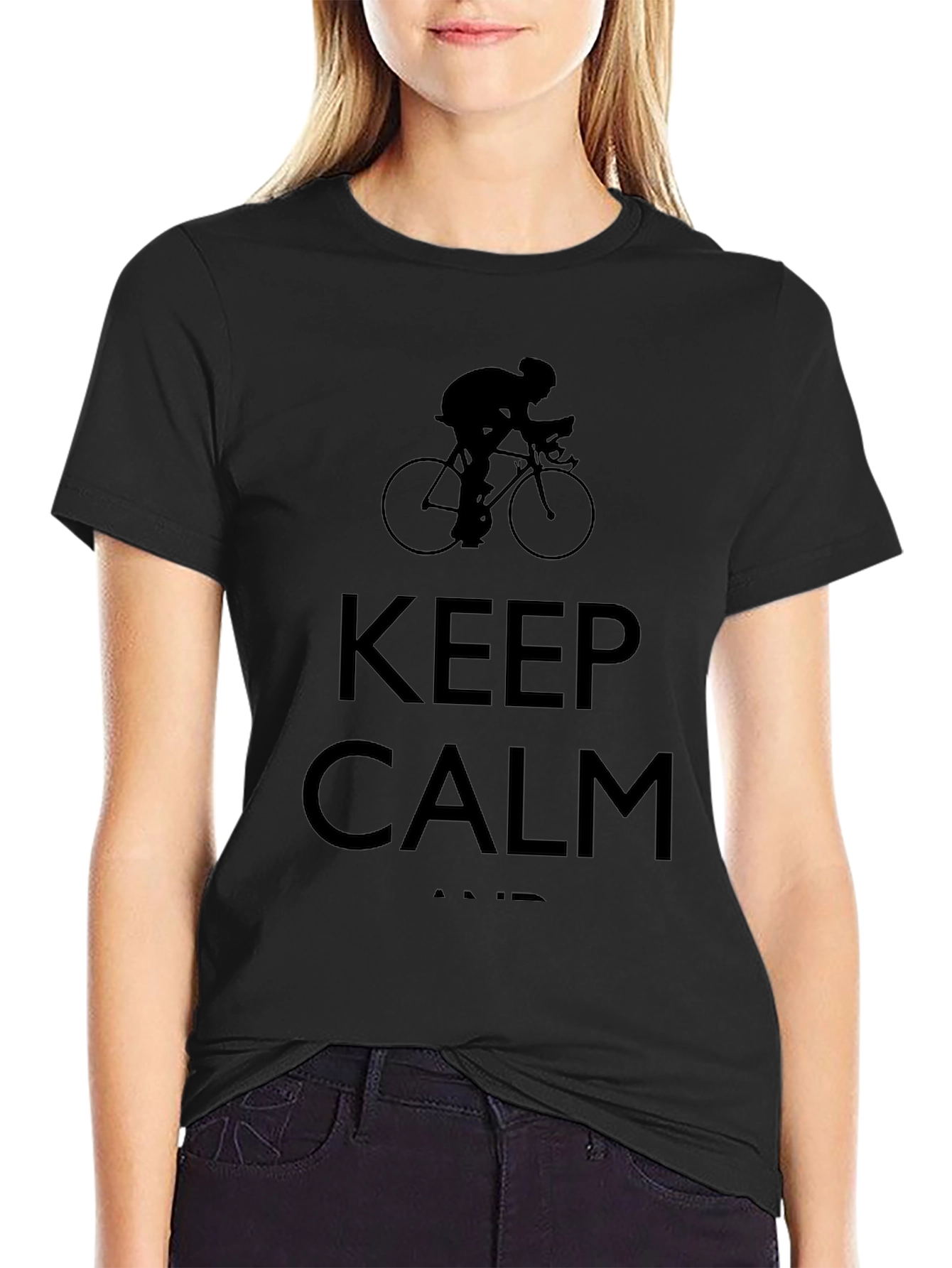 Keep Calm and Cycle Black T-Shirt