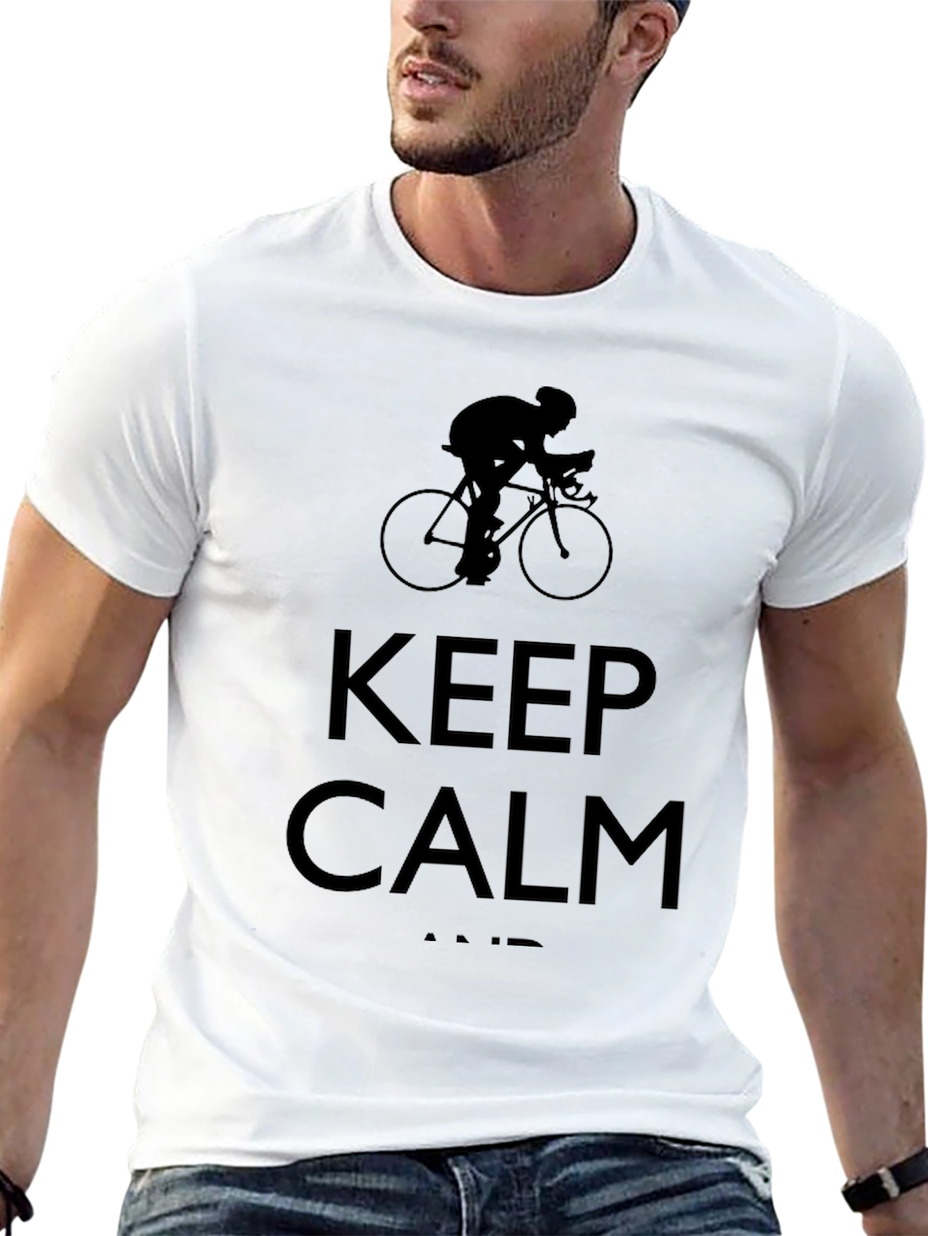 Keep Calm and Cycle Black T-Shirt