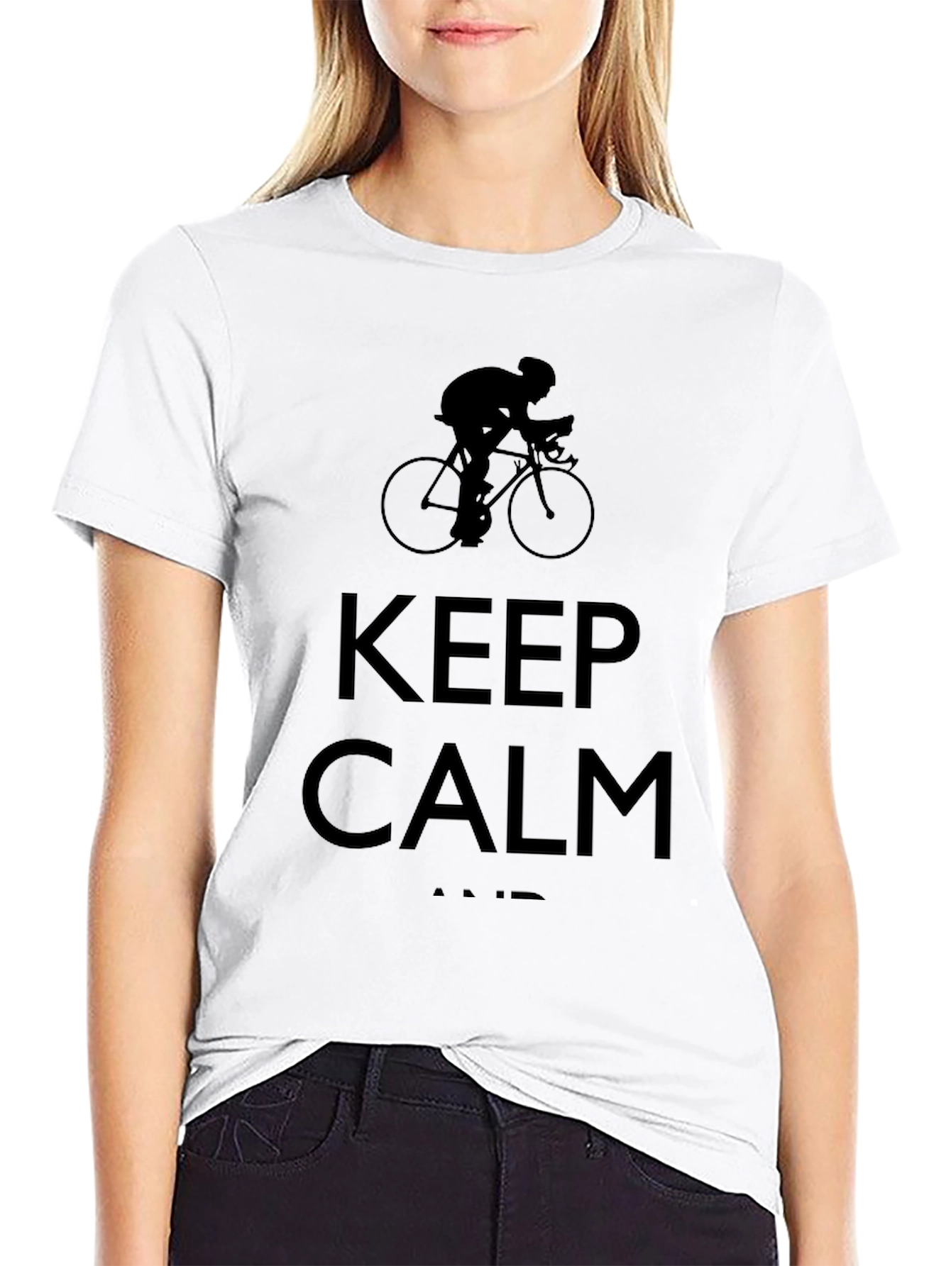 Keep Calm and Cycle Black T-Shirt