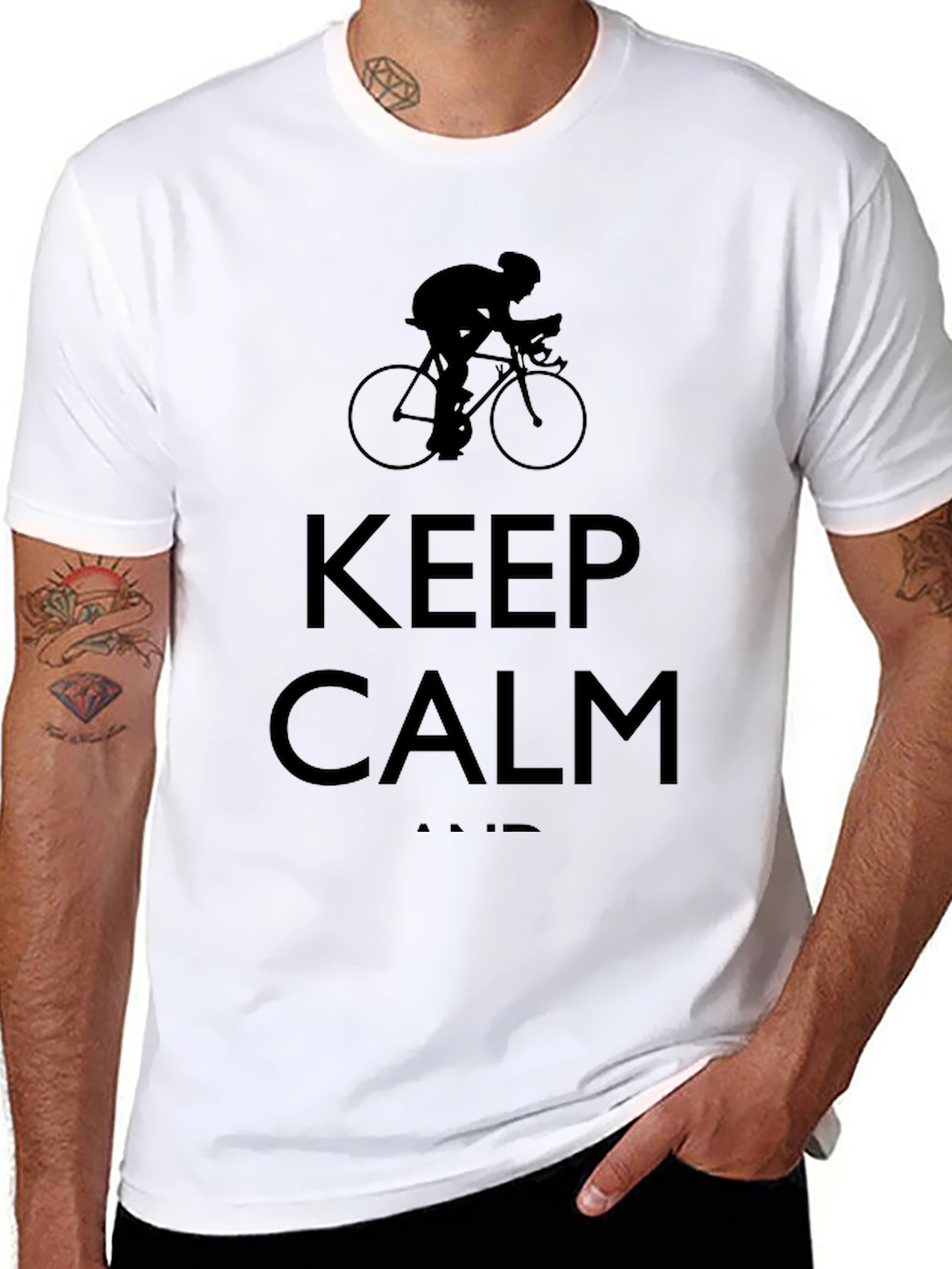 Keep Calm and Cycle Black T-Shirt