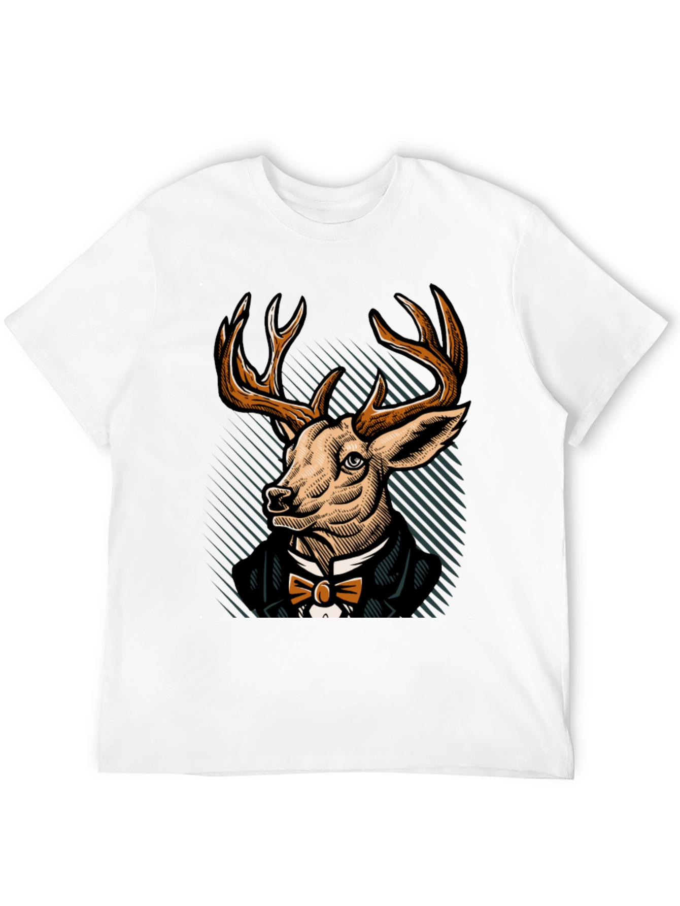 Dapper Deer T-Shirt - Elegant Animal Graphic Tee