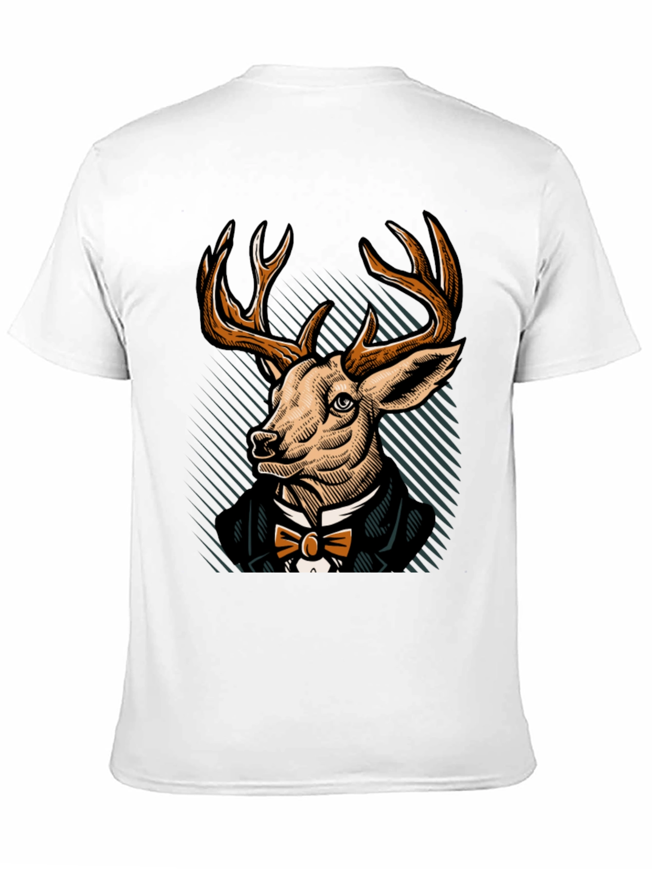 Dapper Deer T-Shirt - Elegant Animal Graphic Tee