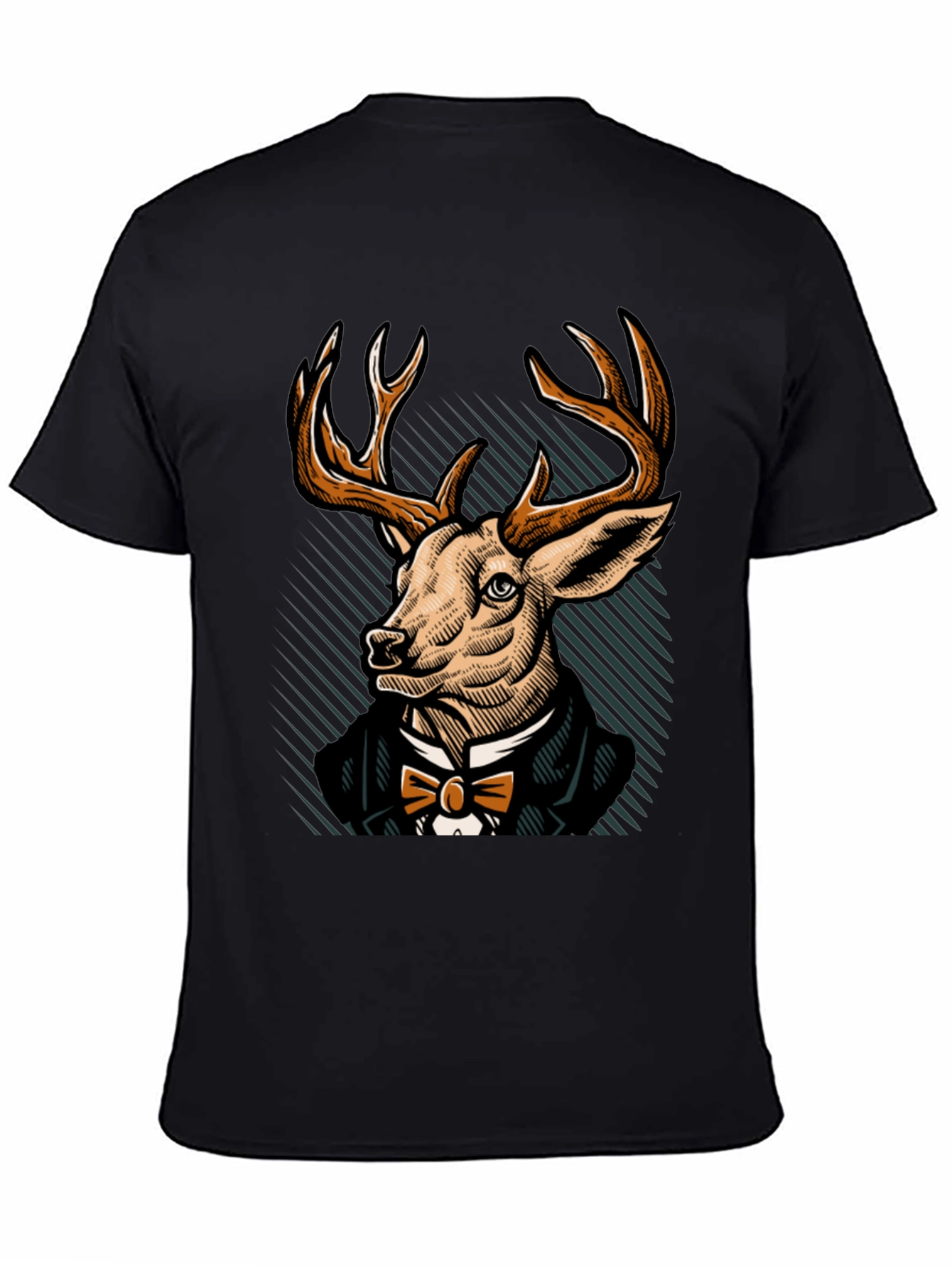 Dapper Deer T-Shirt - Elegant Animal Graphic Tee
