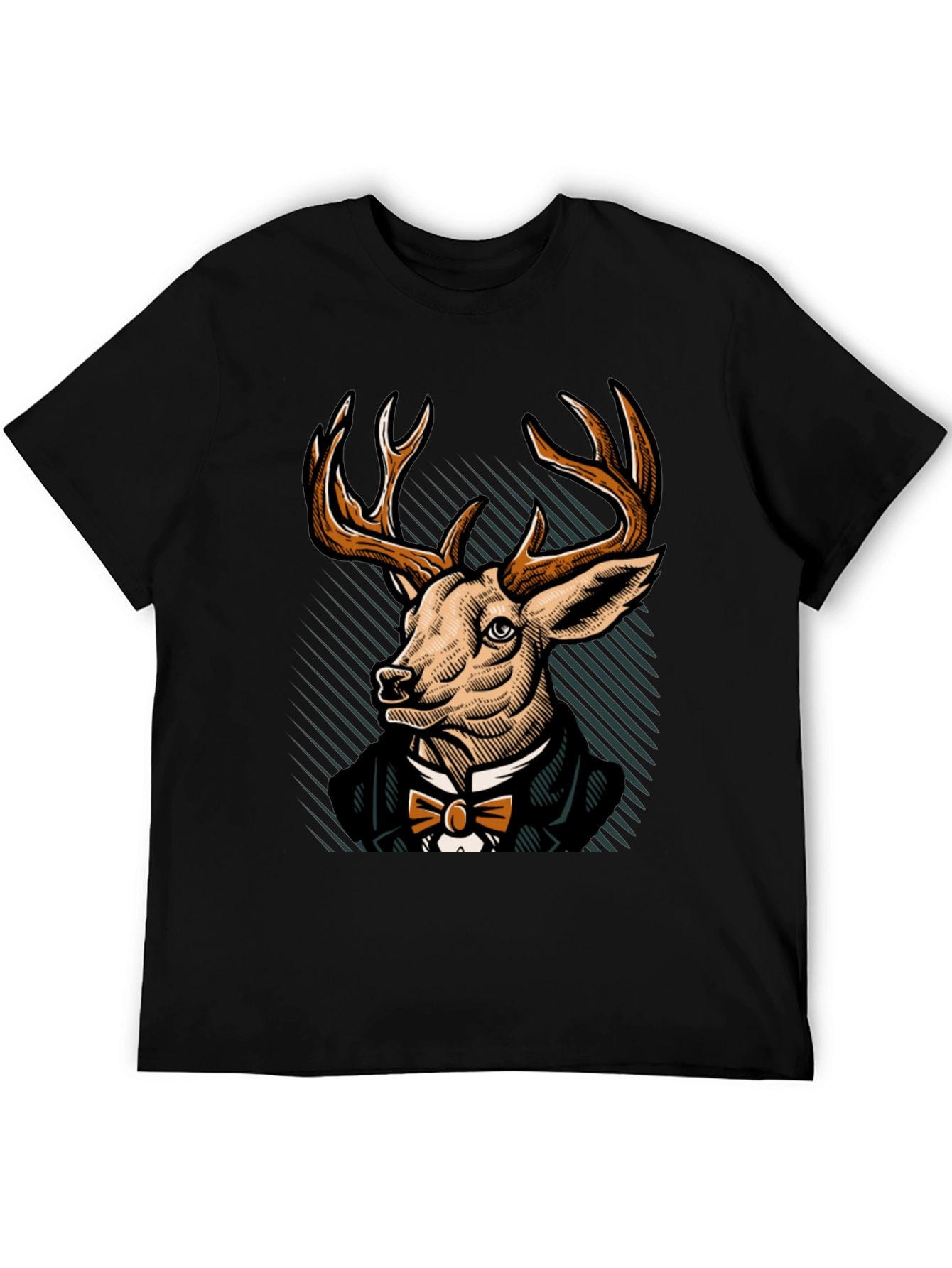 Dapper Deer T-Shirt - Elegant Animal Graphic Tee