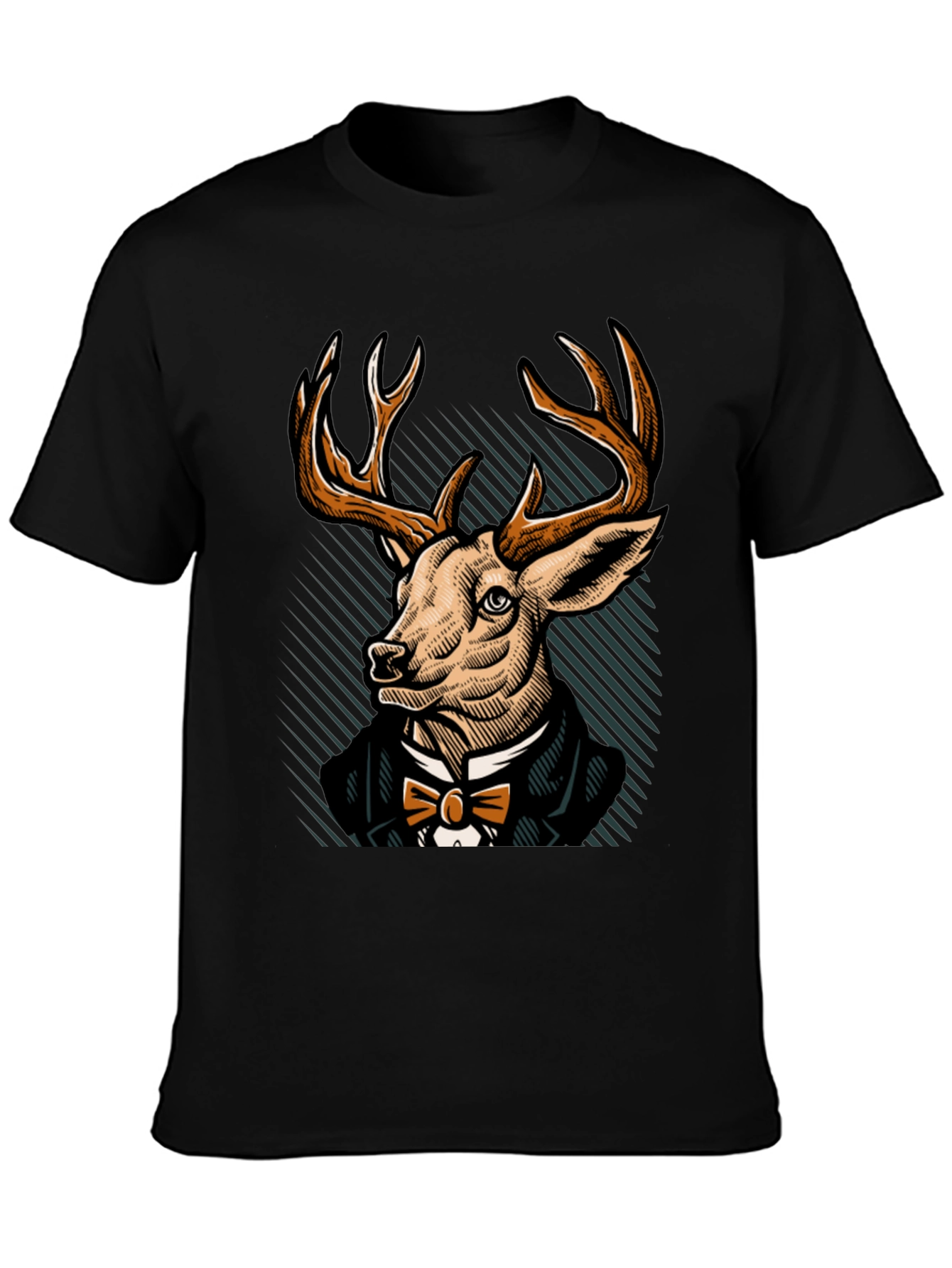 Dapper Deer T-Shirt - Elegant Animal Graphic Tee