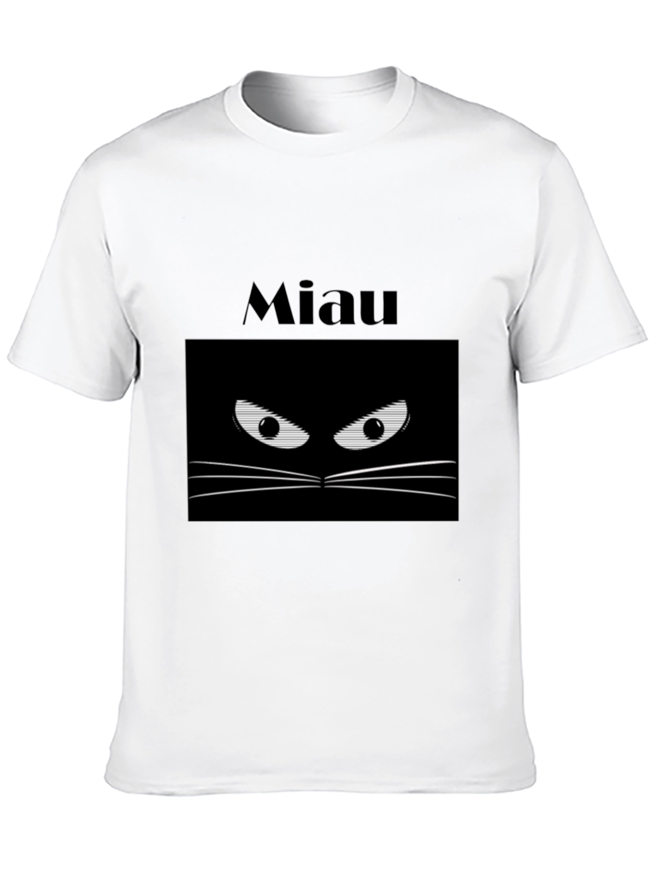 Miaw Cat Eye T-Shirt - Black