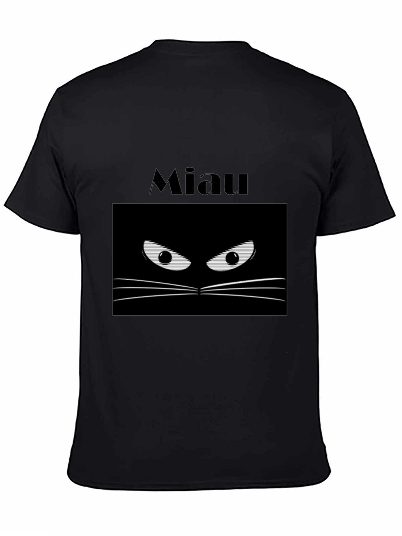Miaw Cat Eye T-Shirt - Black