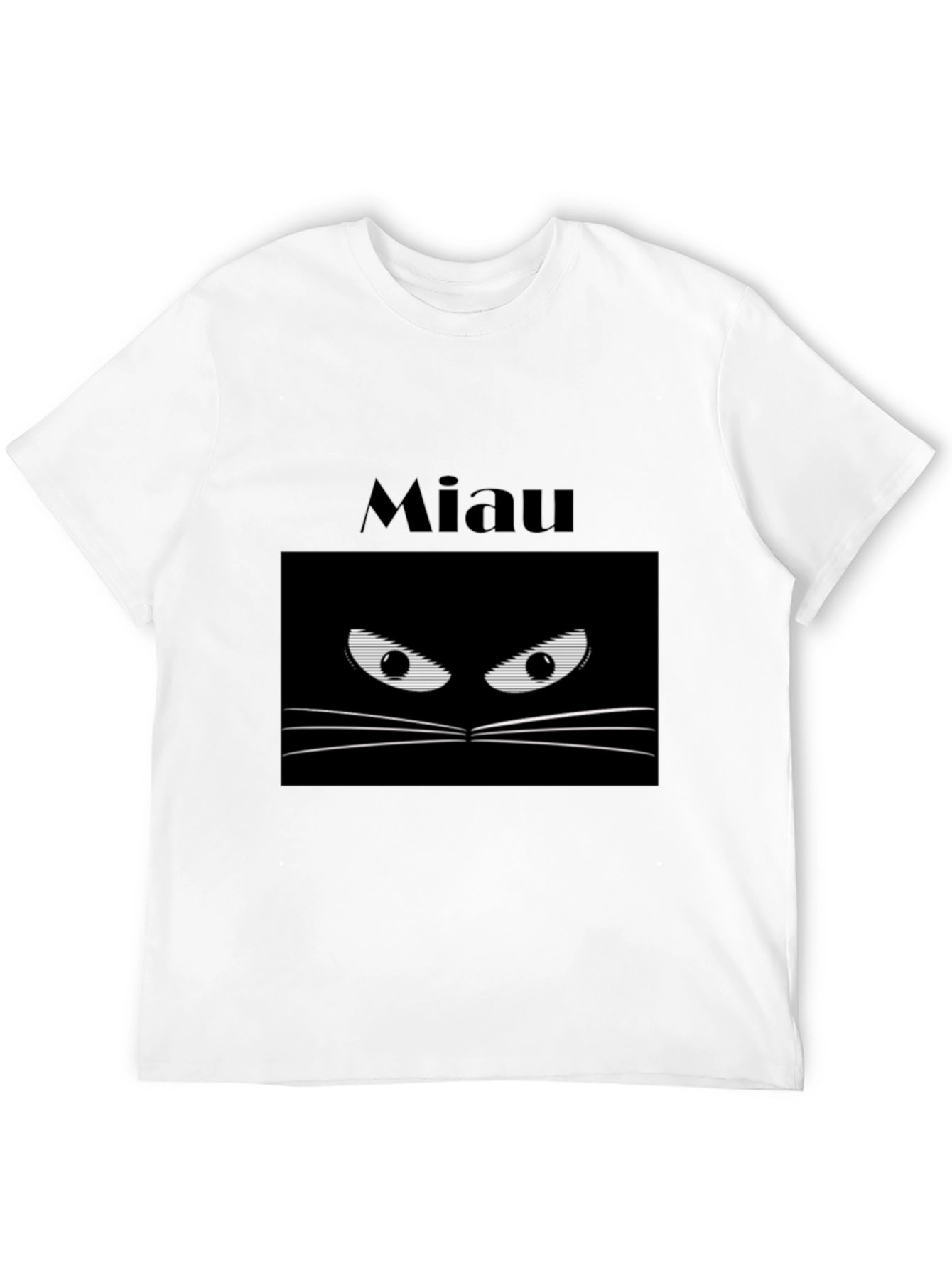 Miaw Cat Eye T-Shirt - Black