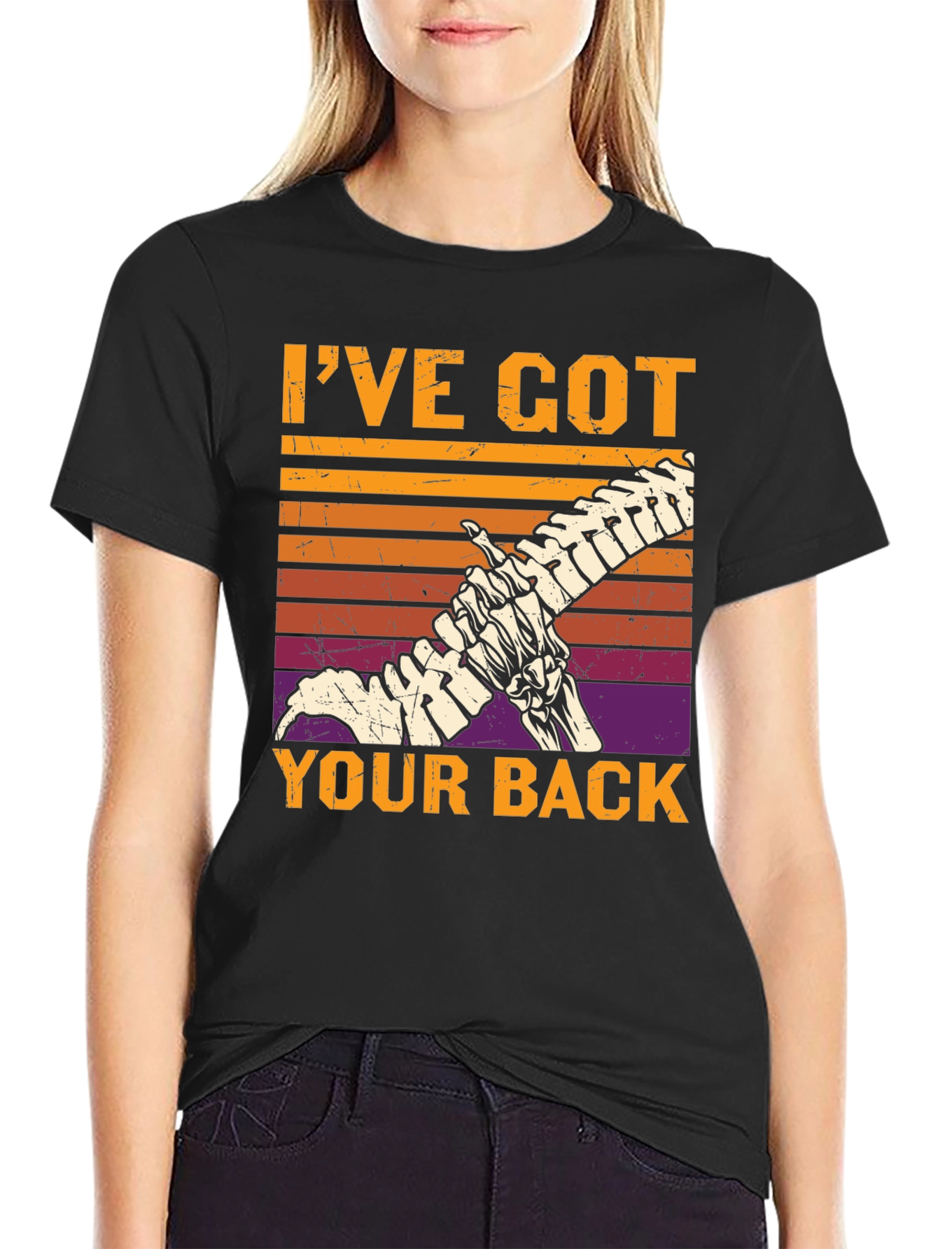 Ive Got Your Back Skeleton Graphic Tee
