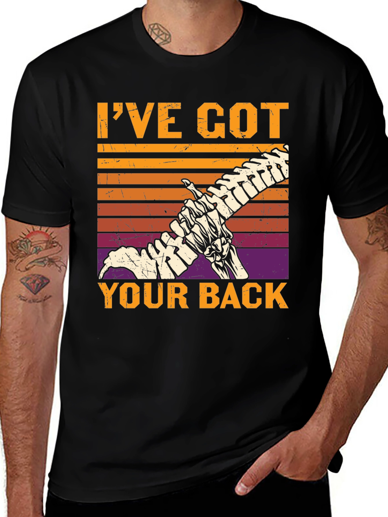 Ive Got Your Back Skeleton Graphic Tee