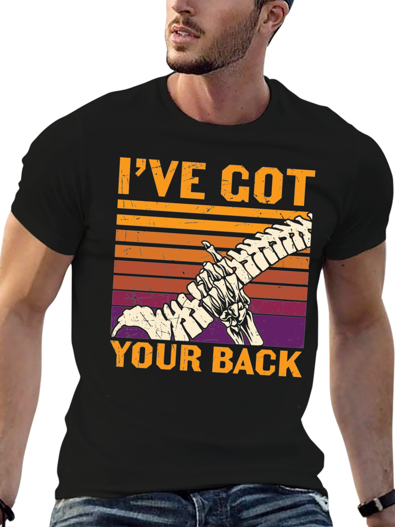 Ive Got Your Back Skeleton Graphic Tee