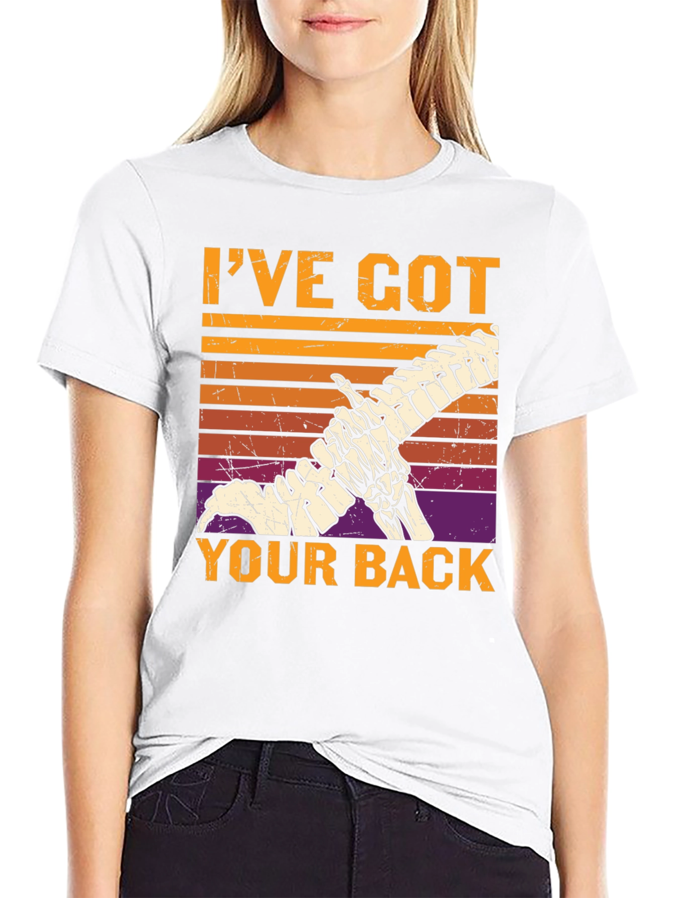 Ive Got Your Back Skeleton Graphic Tee