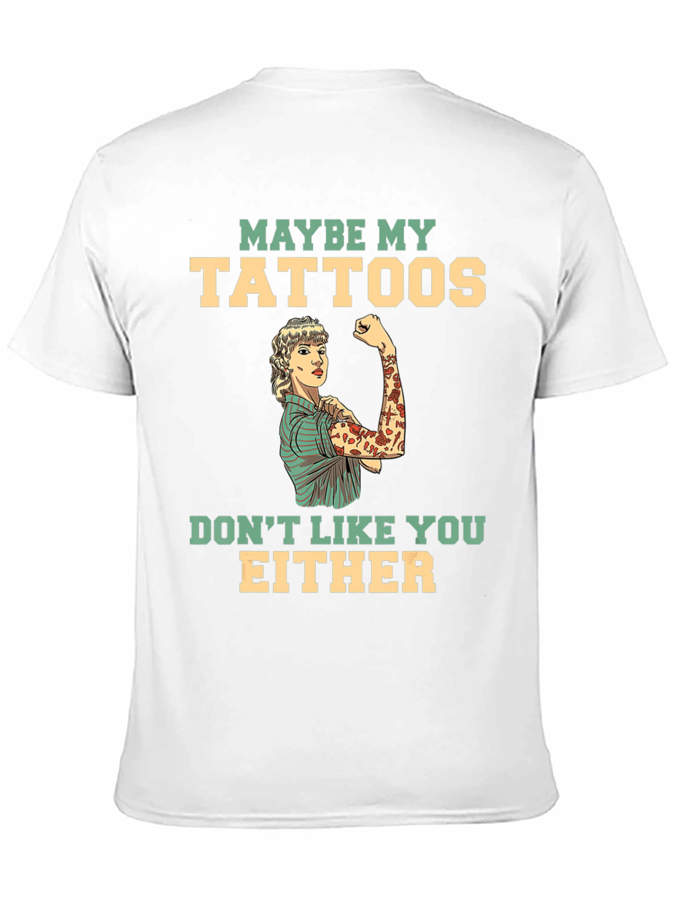 Tattooed Lady Graphic Tee - Funny Statement T-Shirt