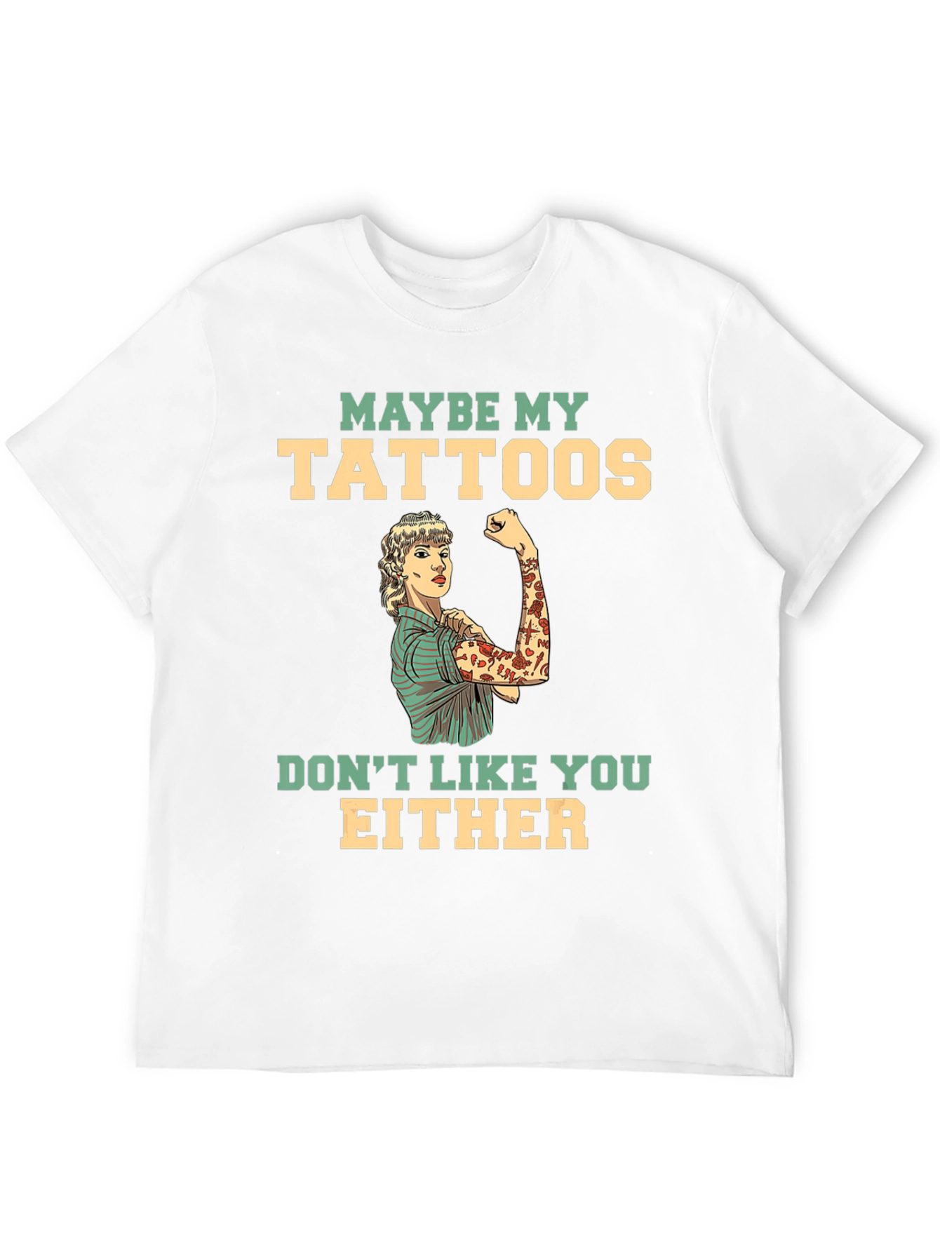 Tattooed Lady Graphic Tee - Funny Statement T-Shirt