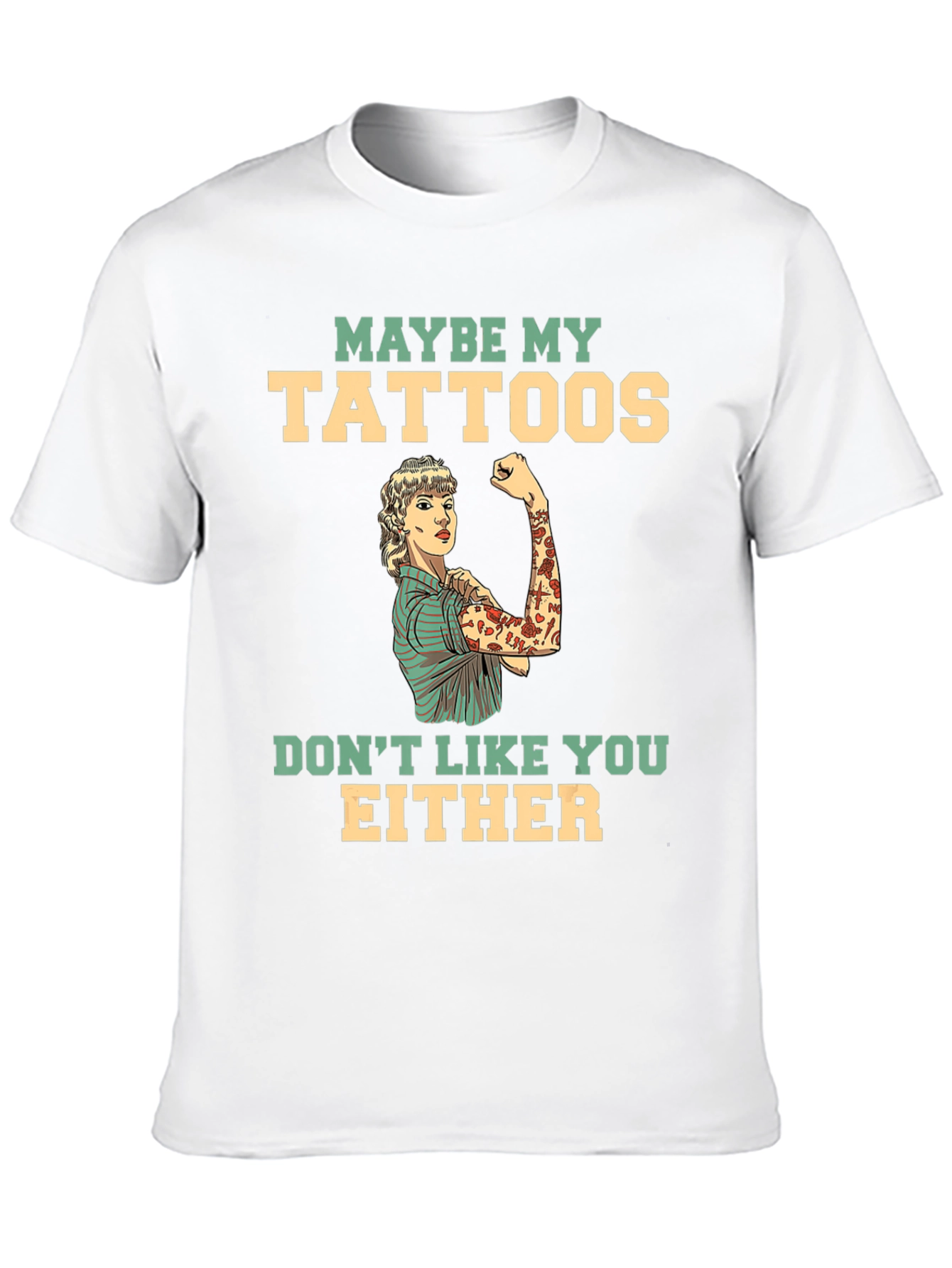 Tattooed Lady Graphic Tee - Funny Statement T-Shirt