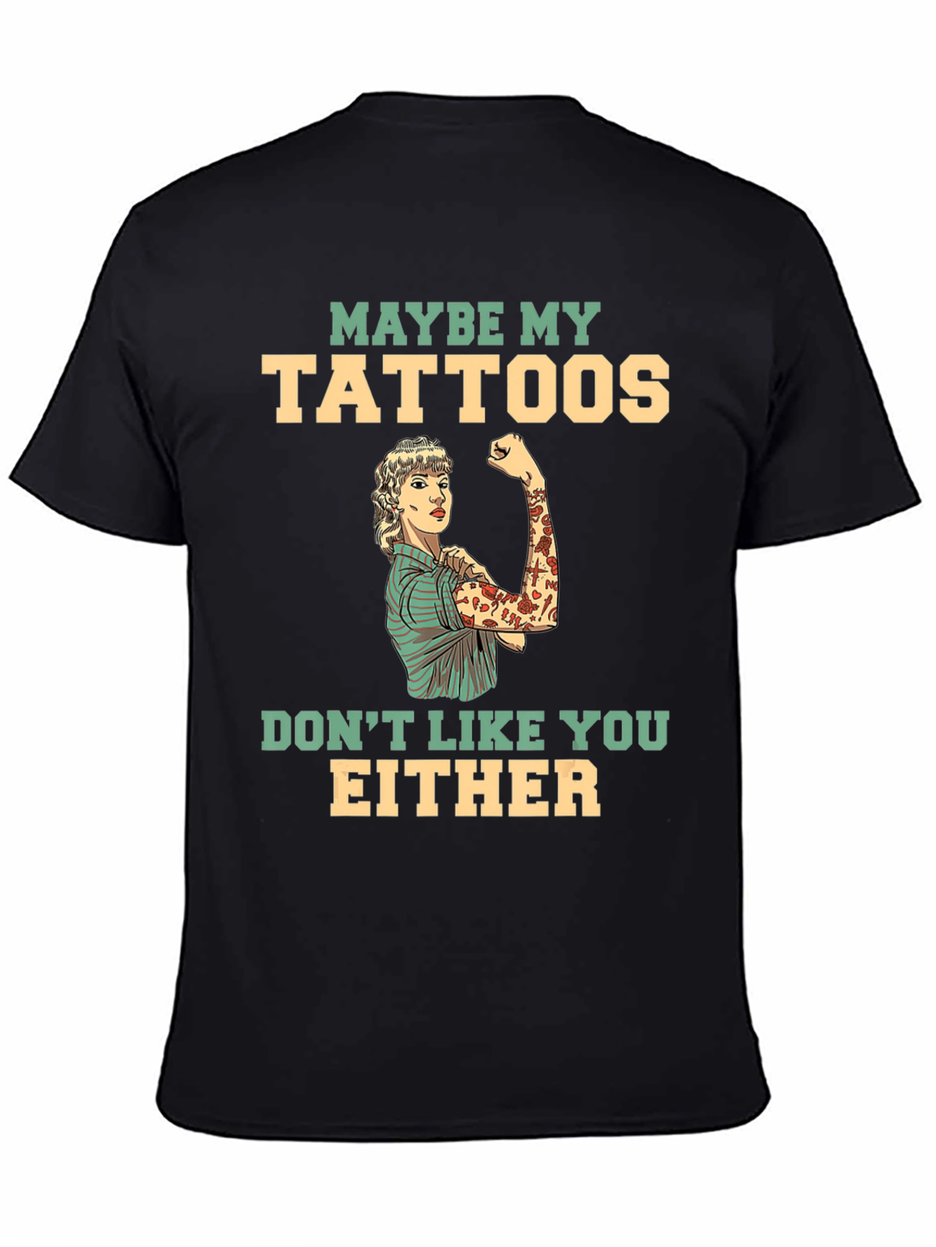 Tattooed Lady Graphic Tee - Funny Statement T-Shirt