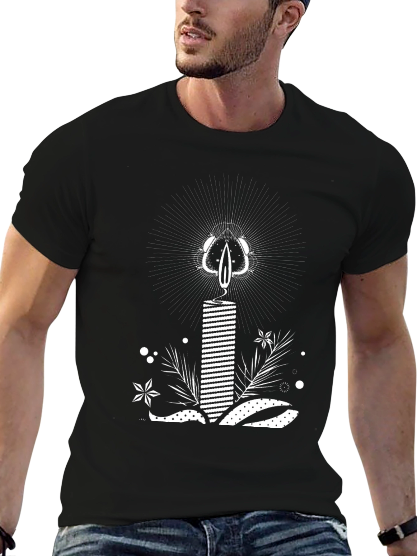 Candle Graphic Tee - Black
