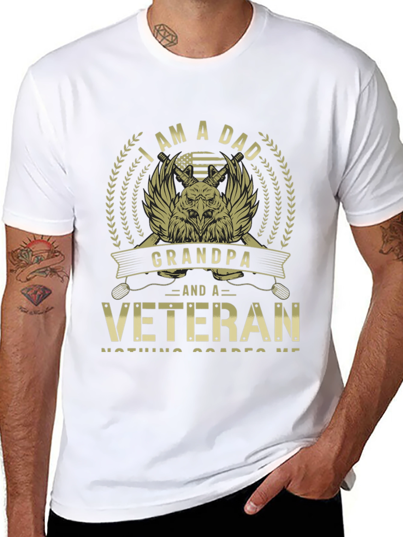 I am a Dad Grandpa Veteran T-Shirt