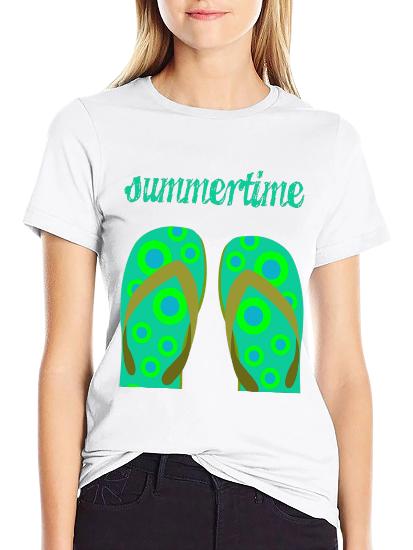 Summertime Flip Flop Graphic Tee