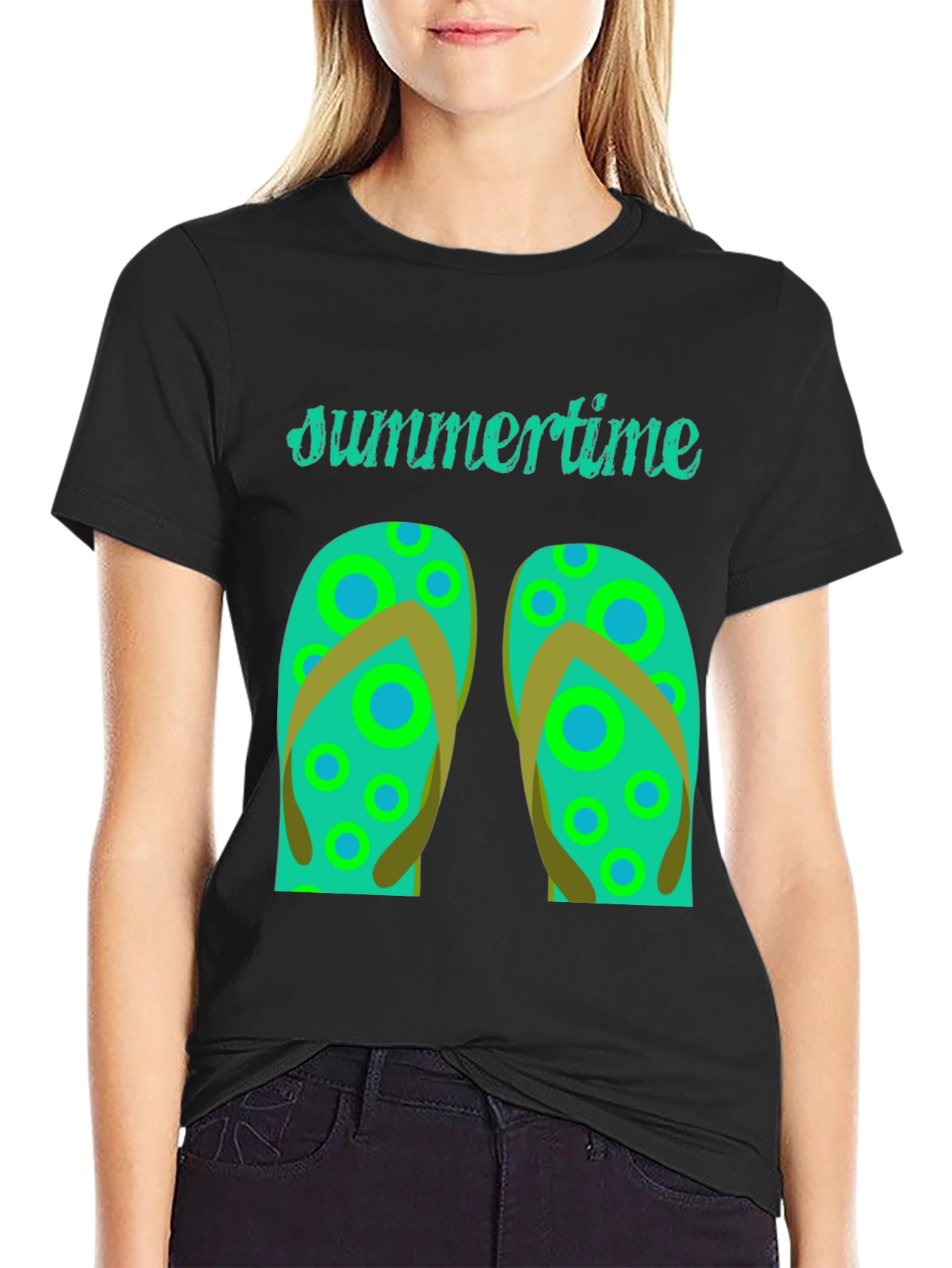 Summertime Flip Flop Graphic Tee