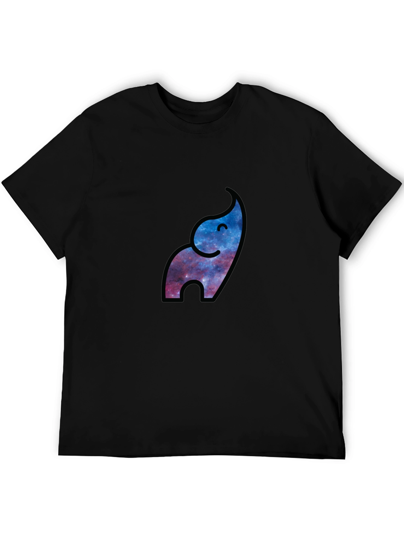 Galaxy Elephant Black T-Shirt - Modern Stylish Graphic Tee