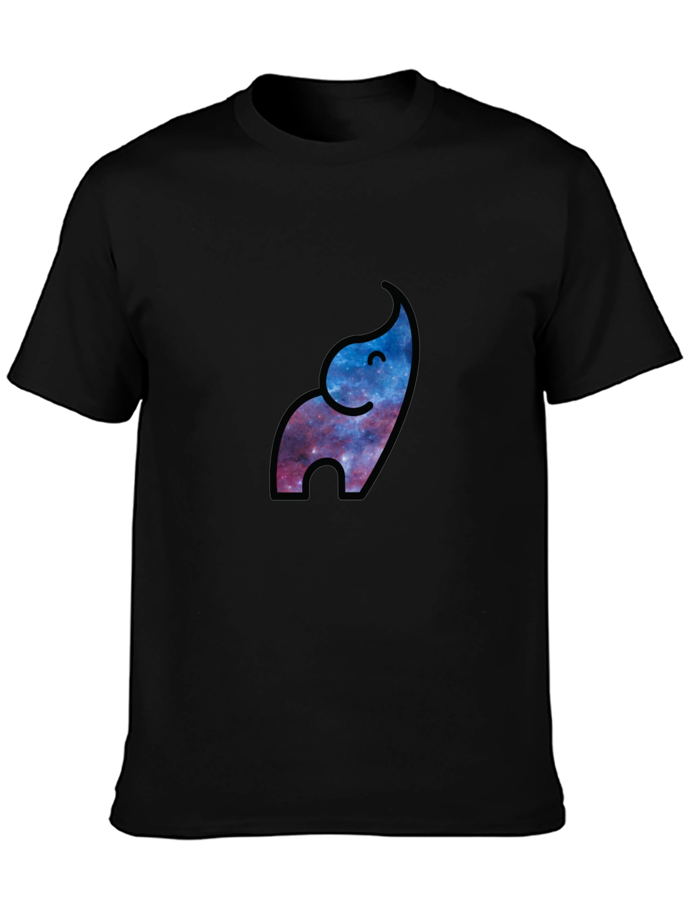 Galaxy Elephant Black T-Shirt - Modern Stylish Graphic Tee