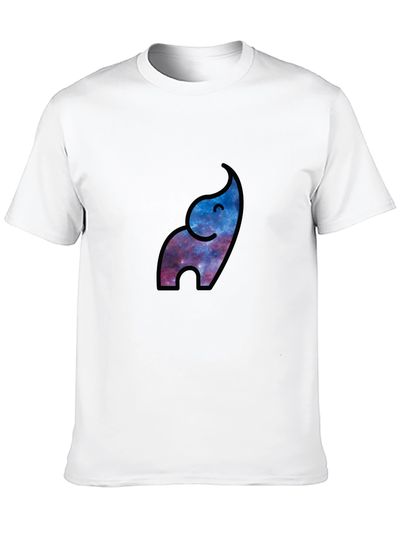 Galaxy Elephant Black T-Shirt - Modern Stylish Graphic Tee