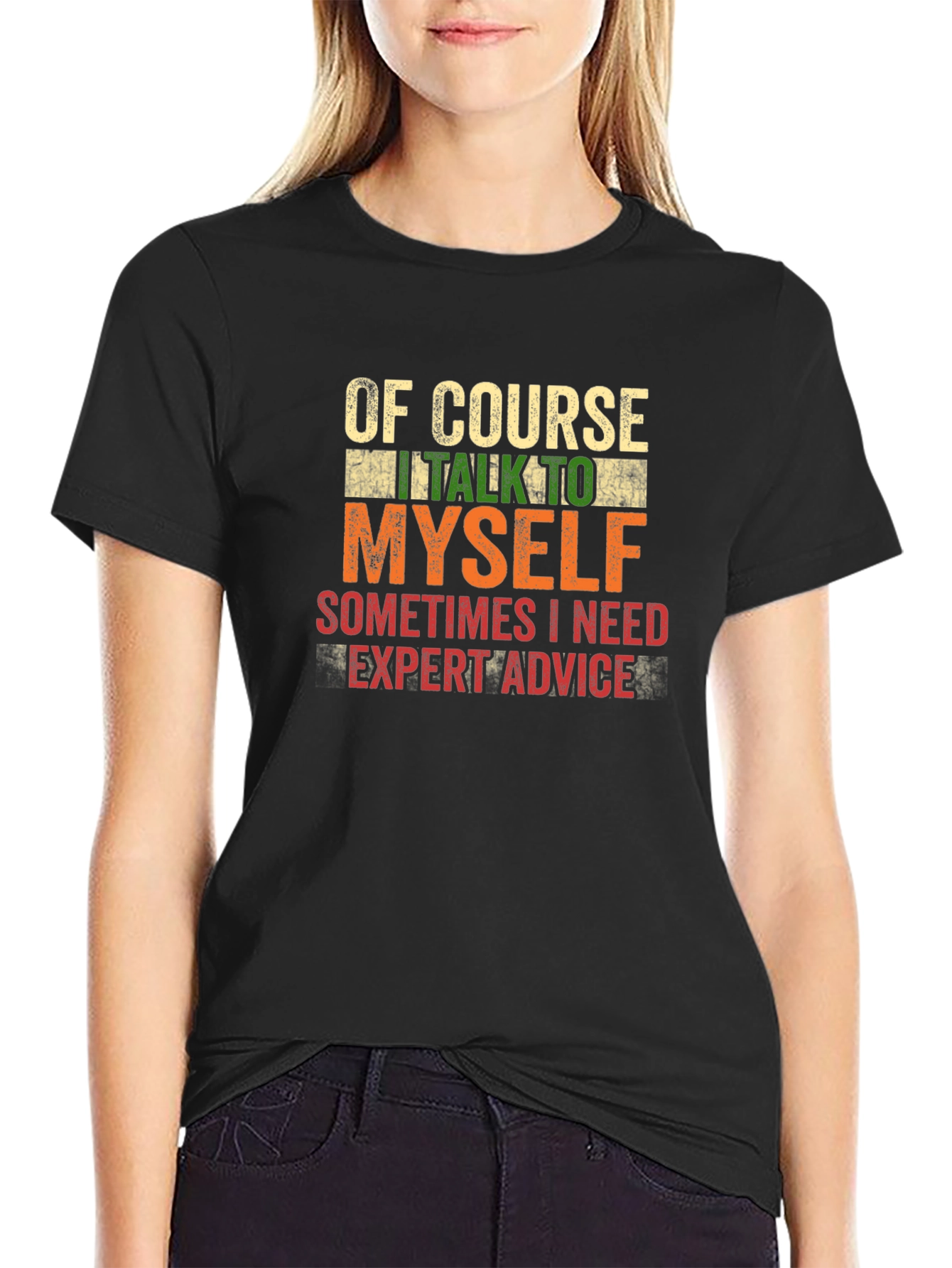 Funny Expert Advice Black T-Shirt