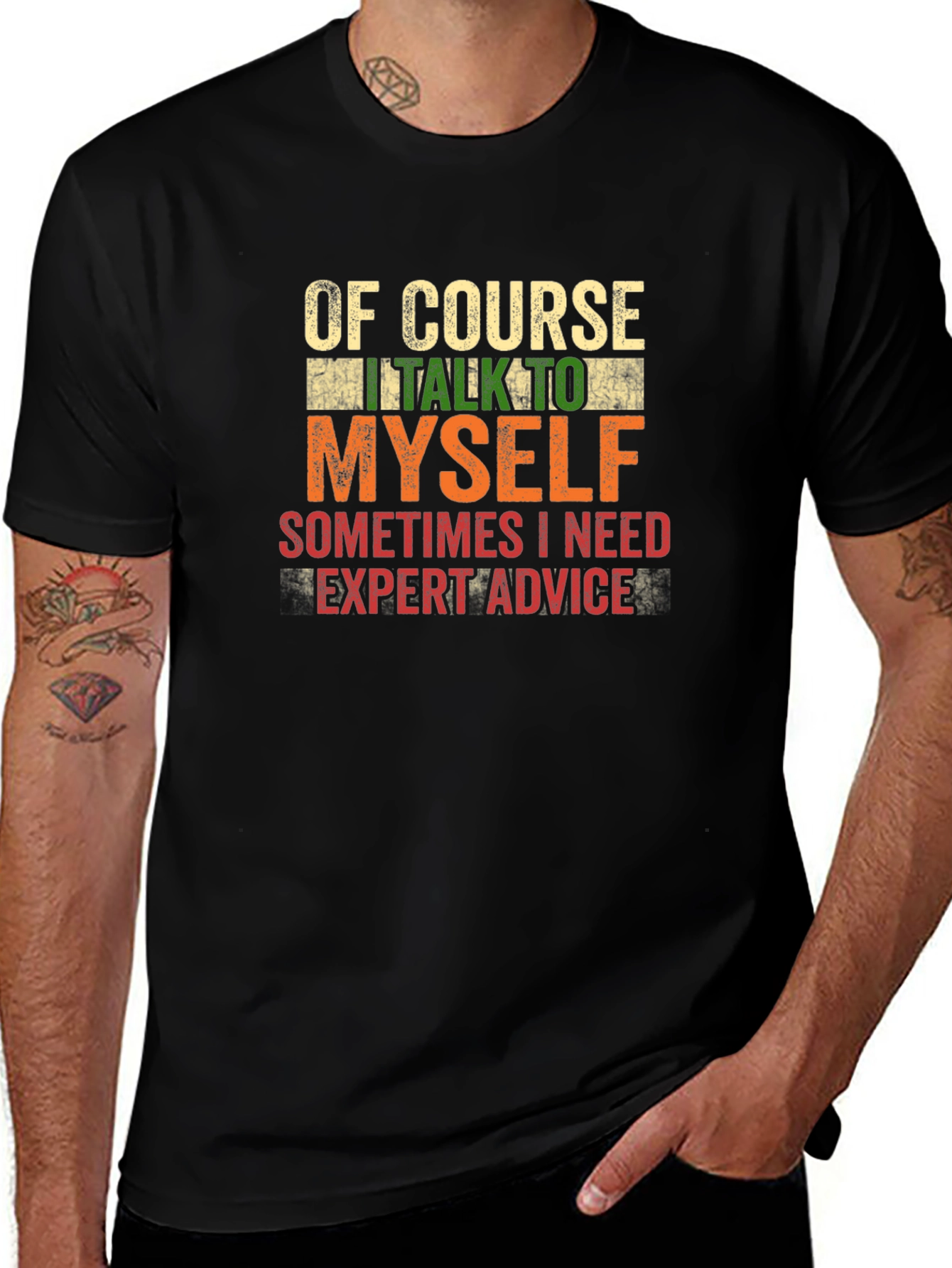 Funny Expert Advice Black T-Shirt