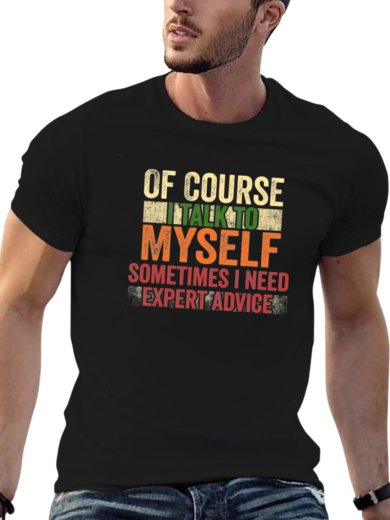 Funny Expert Advice Black T-Shirt