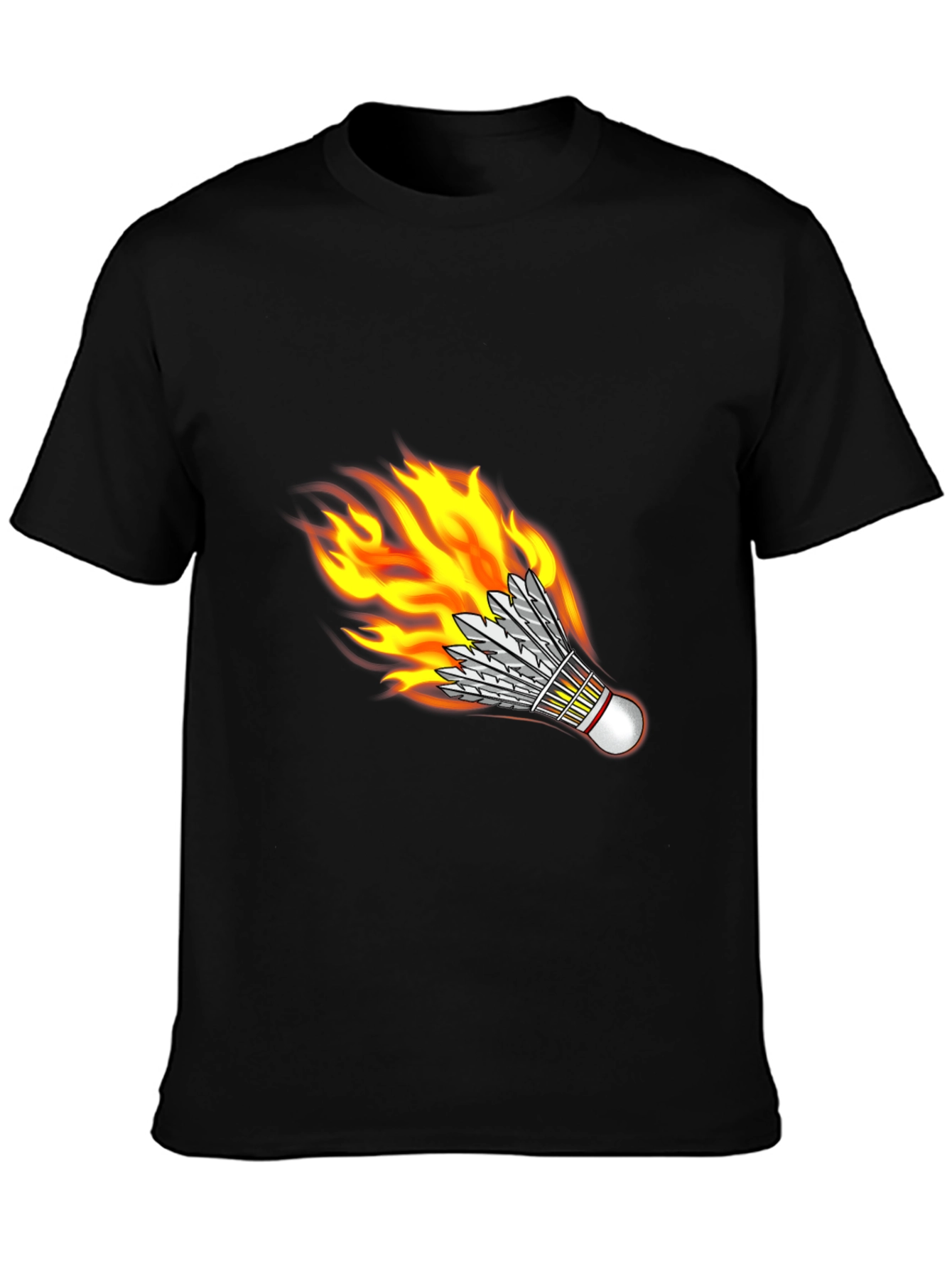 Flaming Shuttlecock Graphic Tee