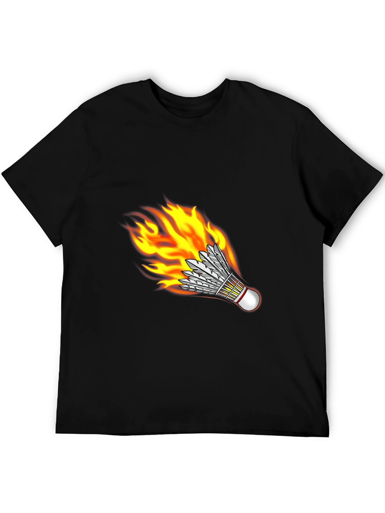 Flaming Shuttlecock Graphic Tee