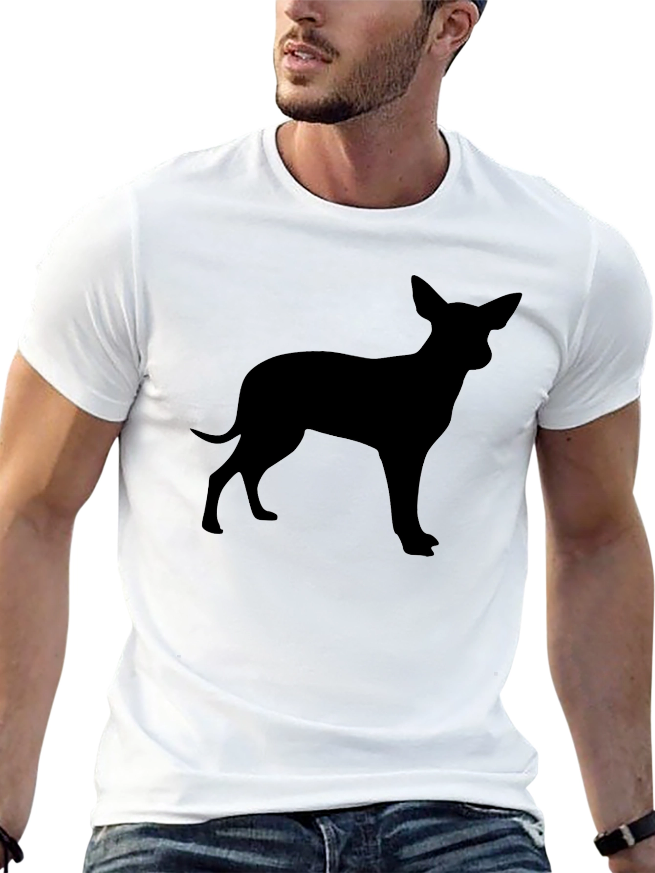Chihuahua Silhouette Black T-Shirt - Dog Lover Tee