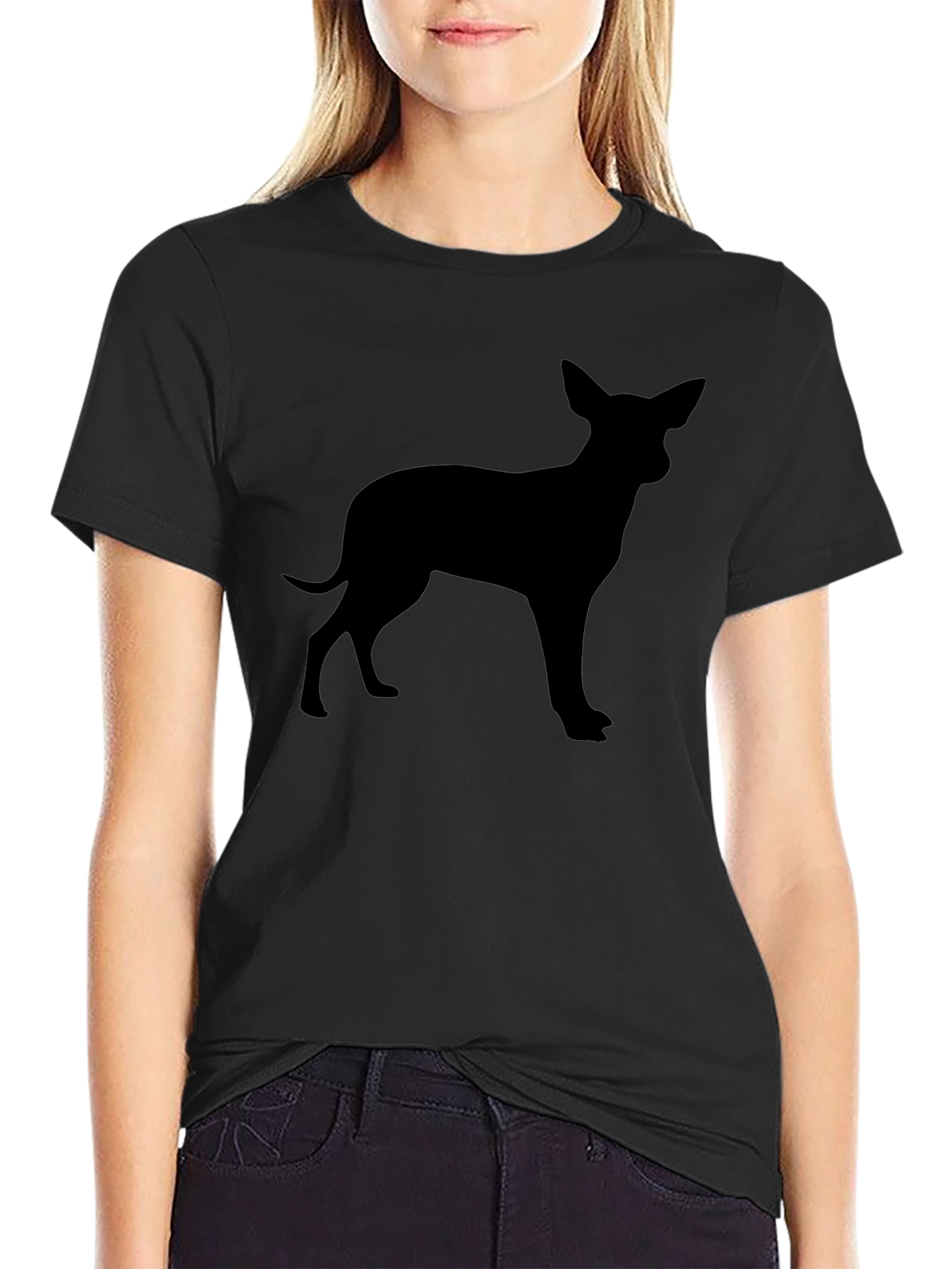 Chihuahua Silhouette Black T-Shirt - Dog Lover Tee
