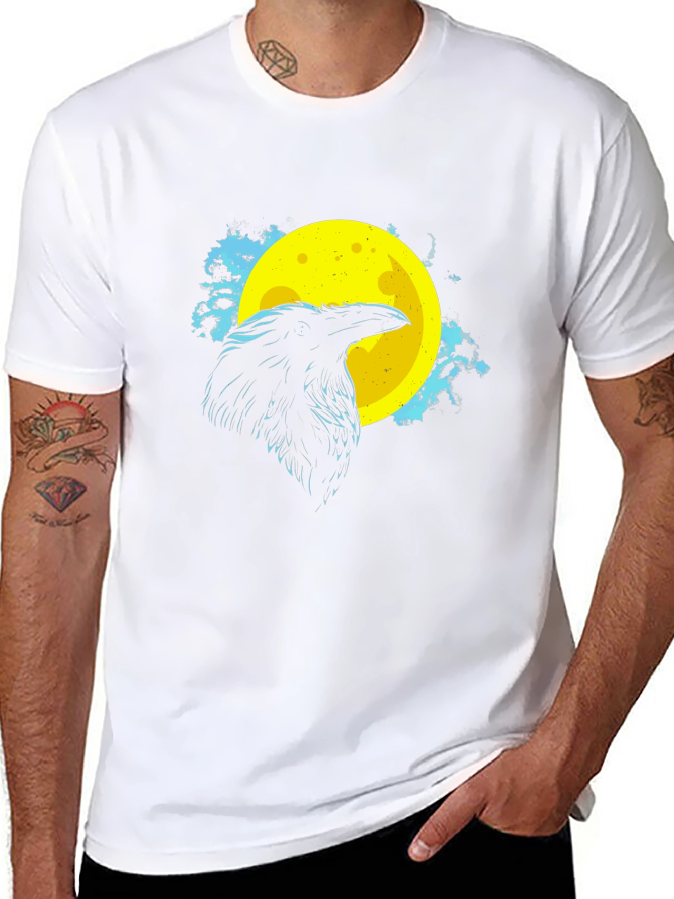 Raven Moon Graphic Tee - Black T-Shirt