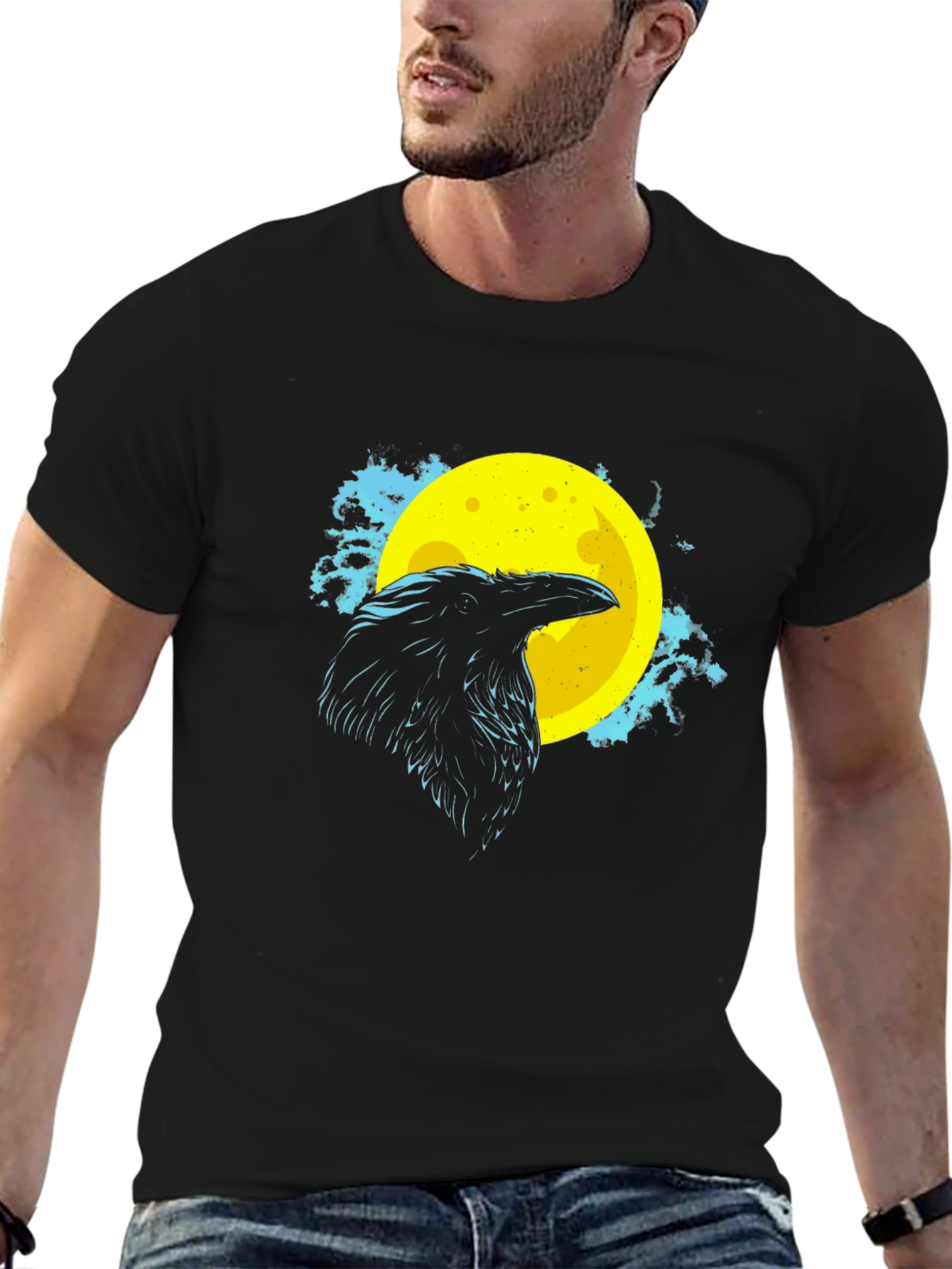 Raven Moon Graphic Tee - Black T-Shirt