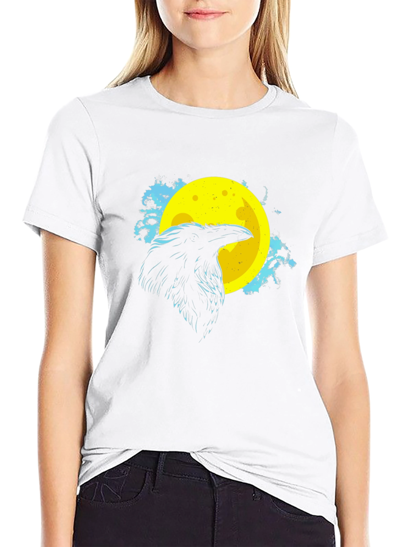 Raven Moon Graphic Tee - Black T-Shirt